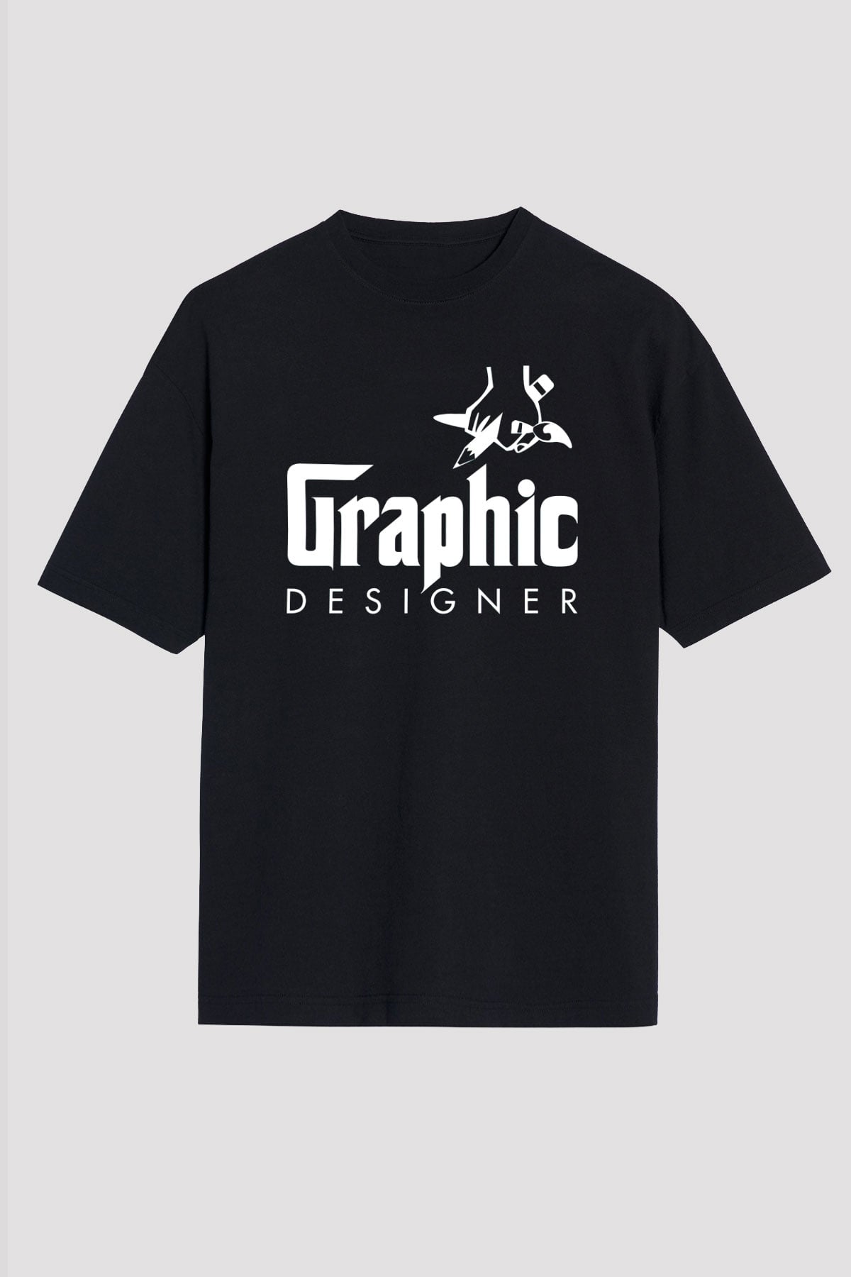 Grafiker Siyah Unisex Tişört T-Shirt - TişörtFabrikası