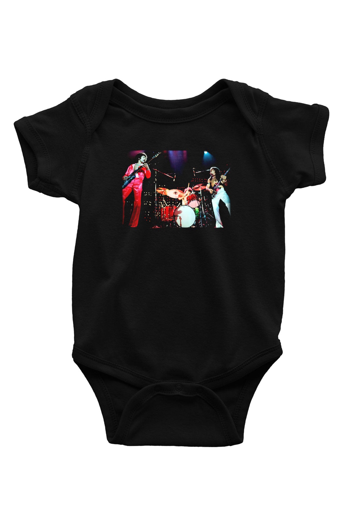 Grand Funk Railroad Baskılı Siyah Bebek Body - Zıbın