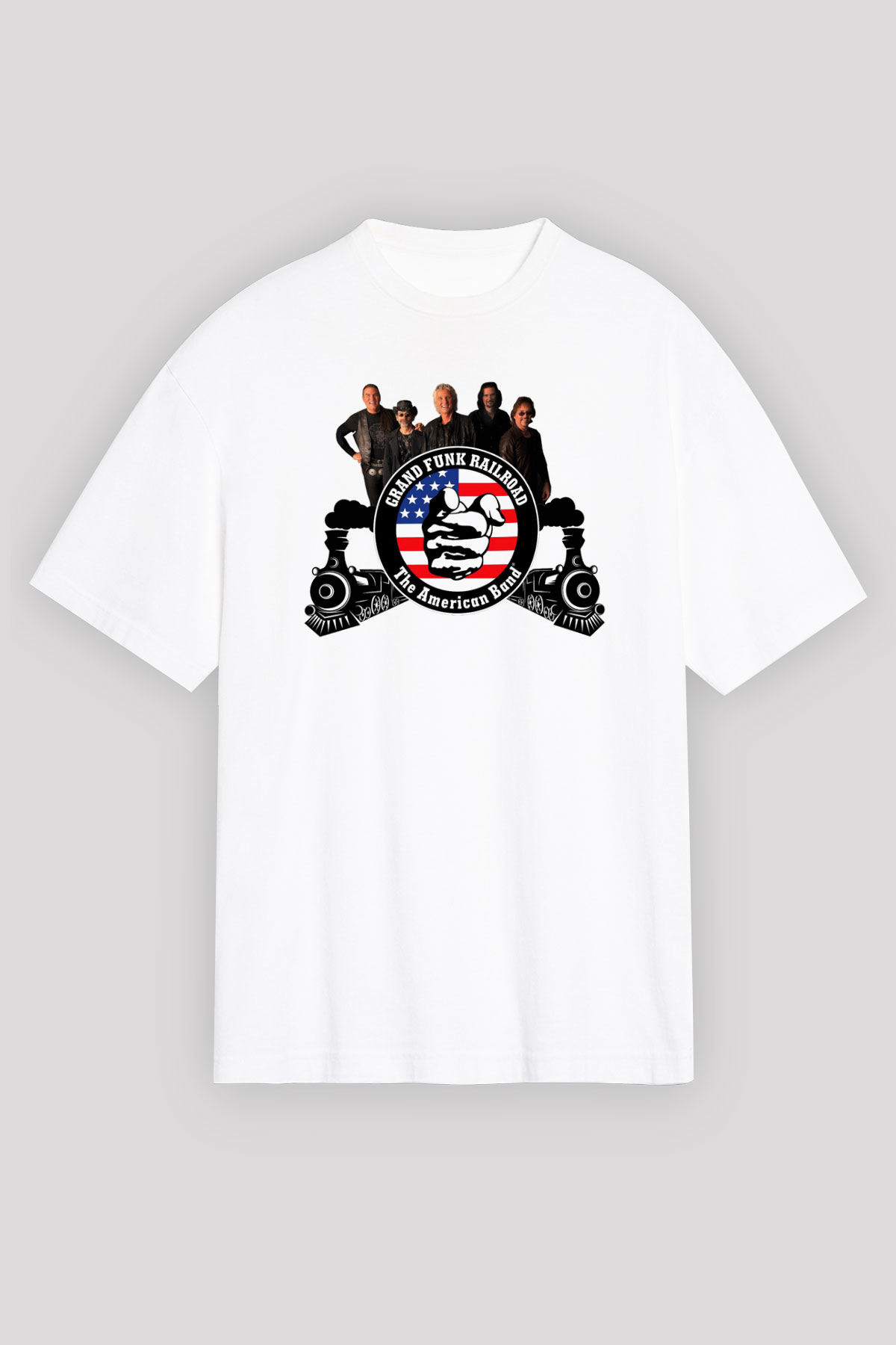 Grand Funk Railroad Beyaz Unisex Oversize Tişört T-Shirt
