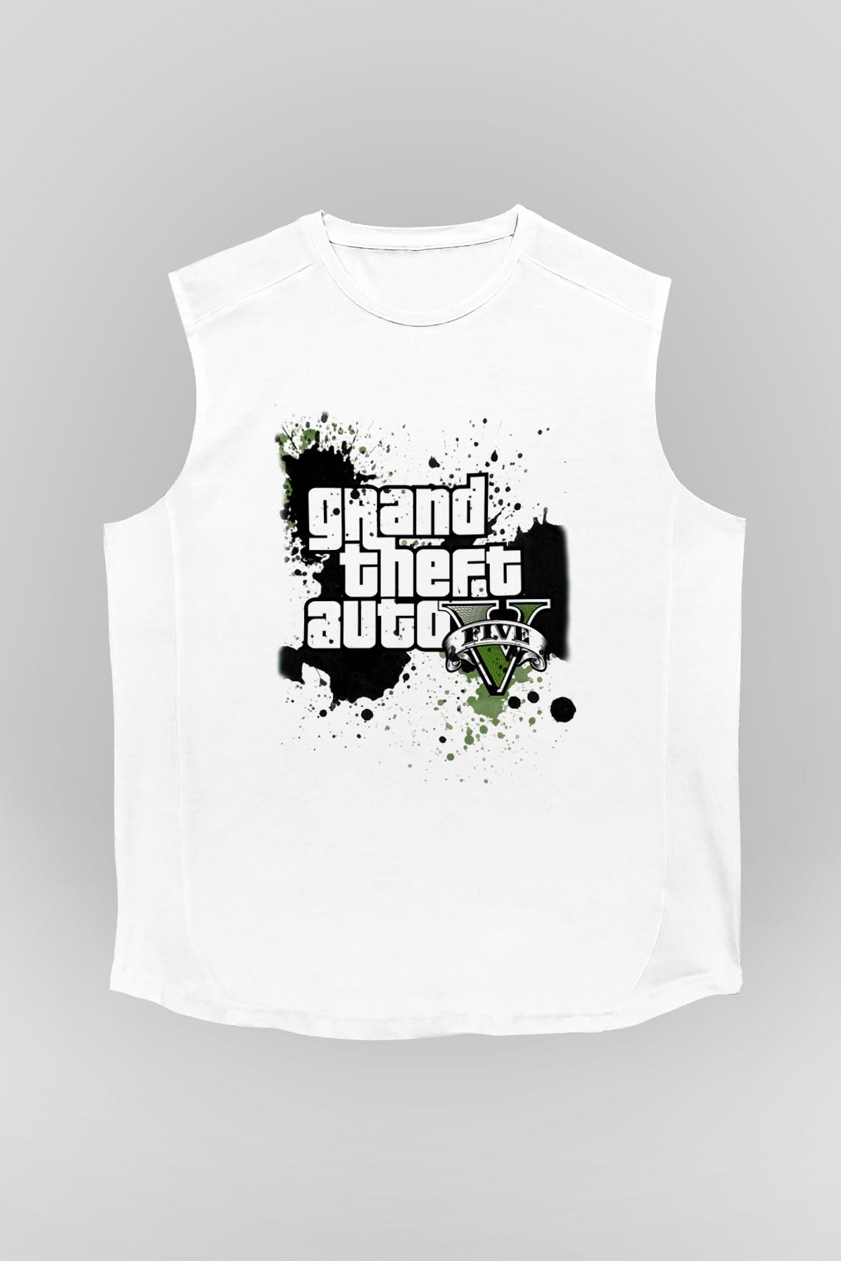 Grand Theft Auto Beyaz Unisex Kolsuz Tişört