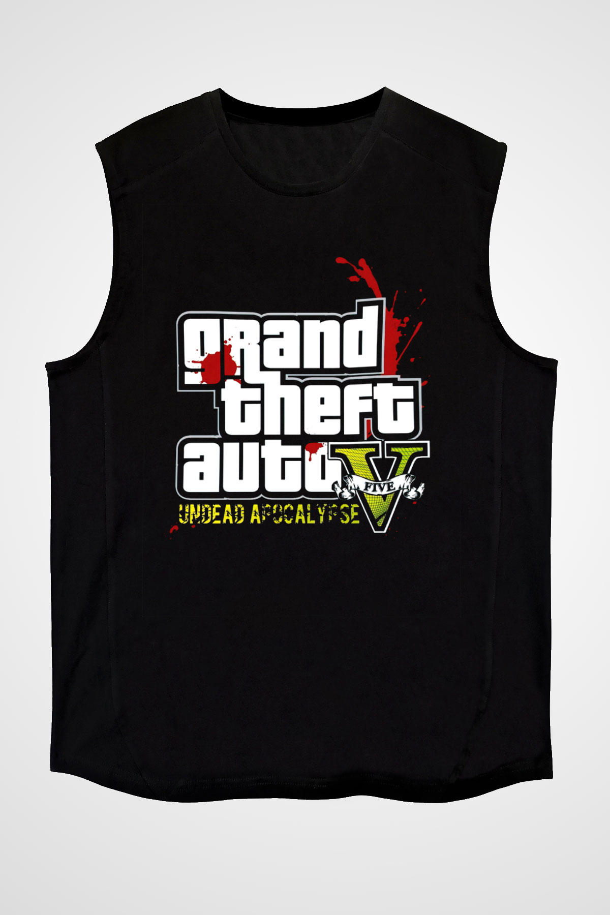 Grand Theft Auto Beyaz Unisex Kolsuz Tişört