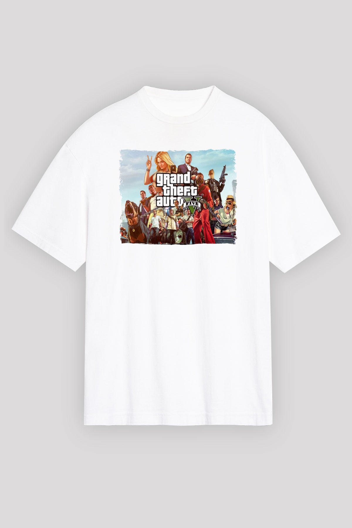 Grand Theft Auto Beyaz Unisex Tişört T-Shirt