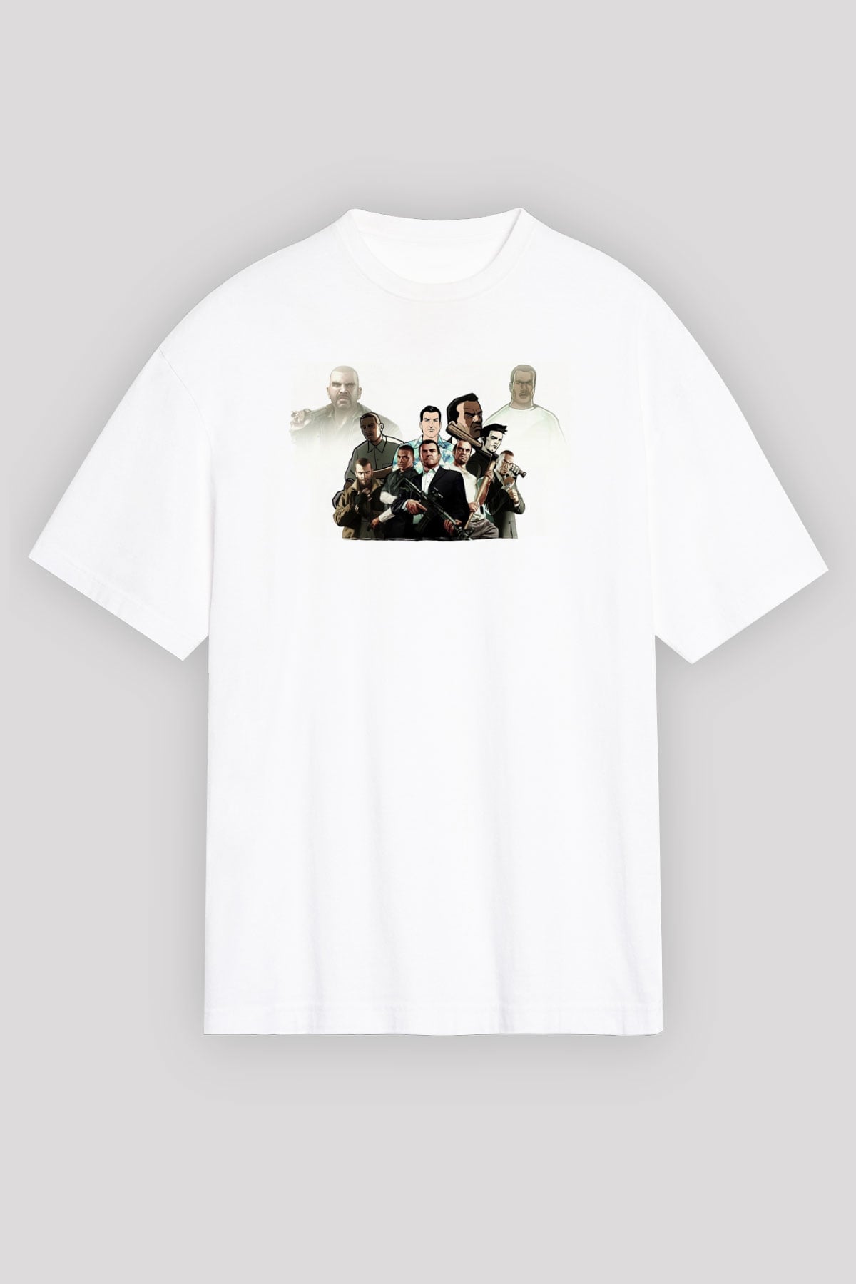 Grand Theft Auto Beyaz Unisex Tişört T-Shirt