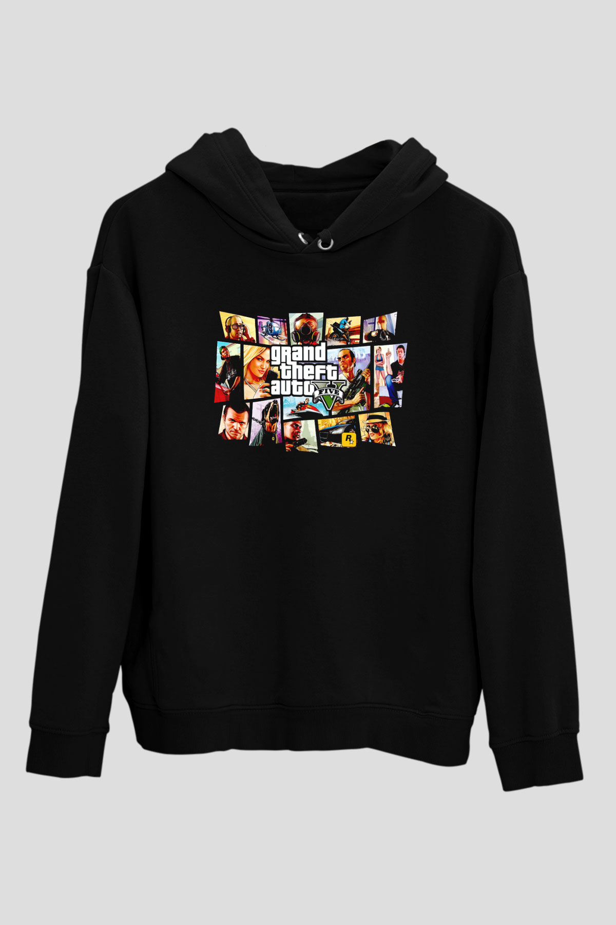 Grand Theft Auto Siyah Unisex Hoodie