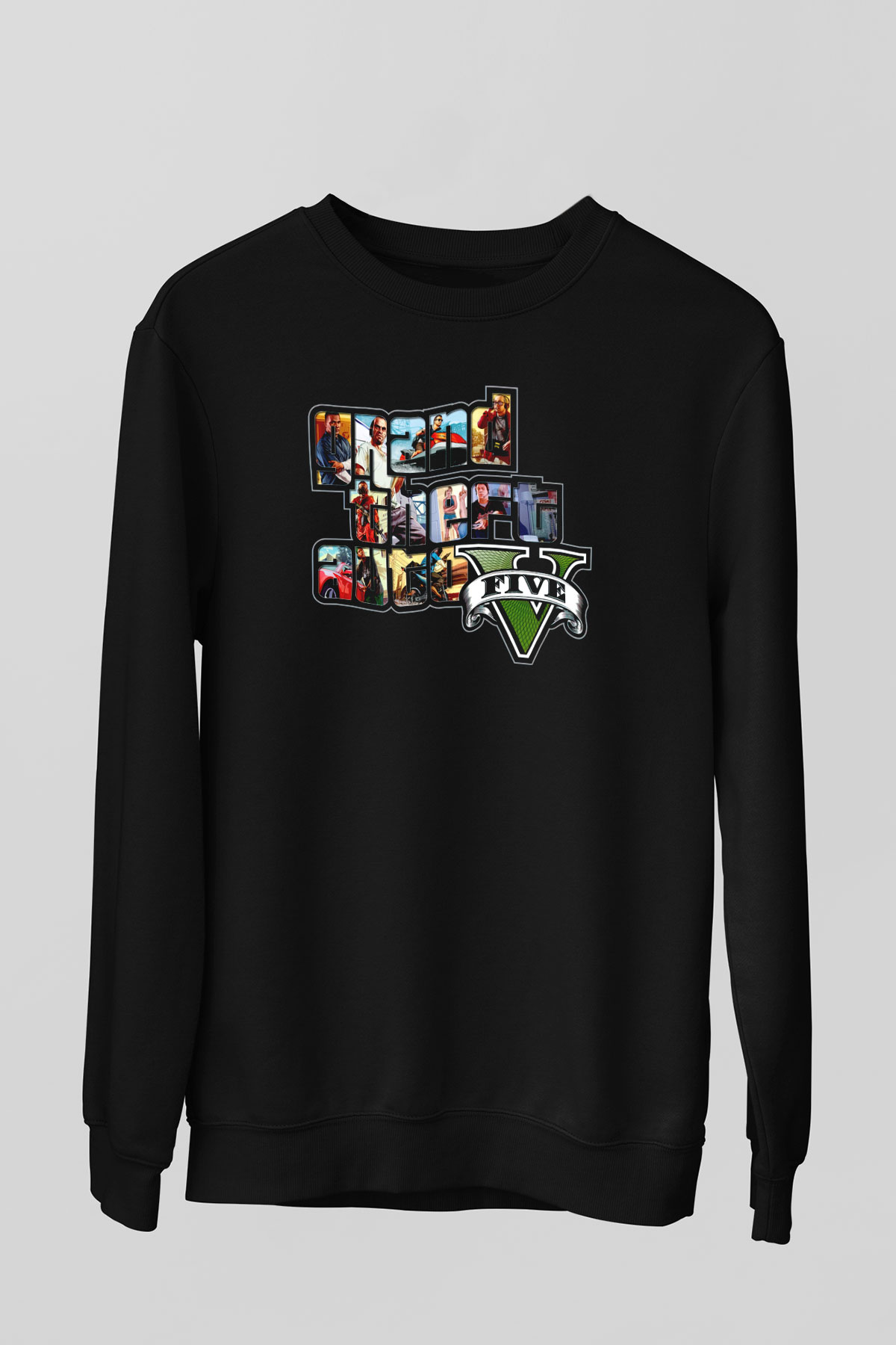 Grand Theft Auto Siyah Unisex Sweatshirt