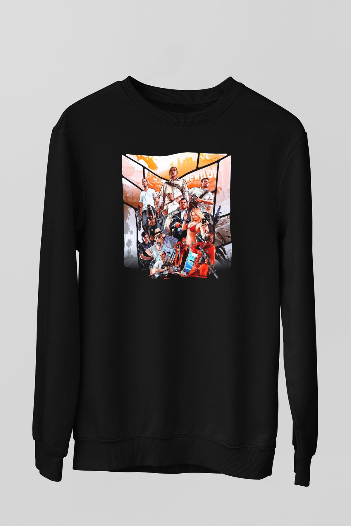 Grand Theft Auto Siyah Unisex Sweatshirt