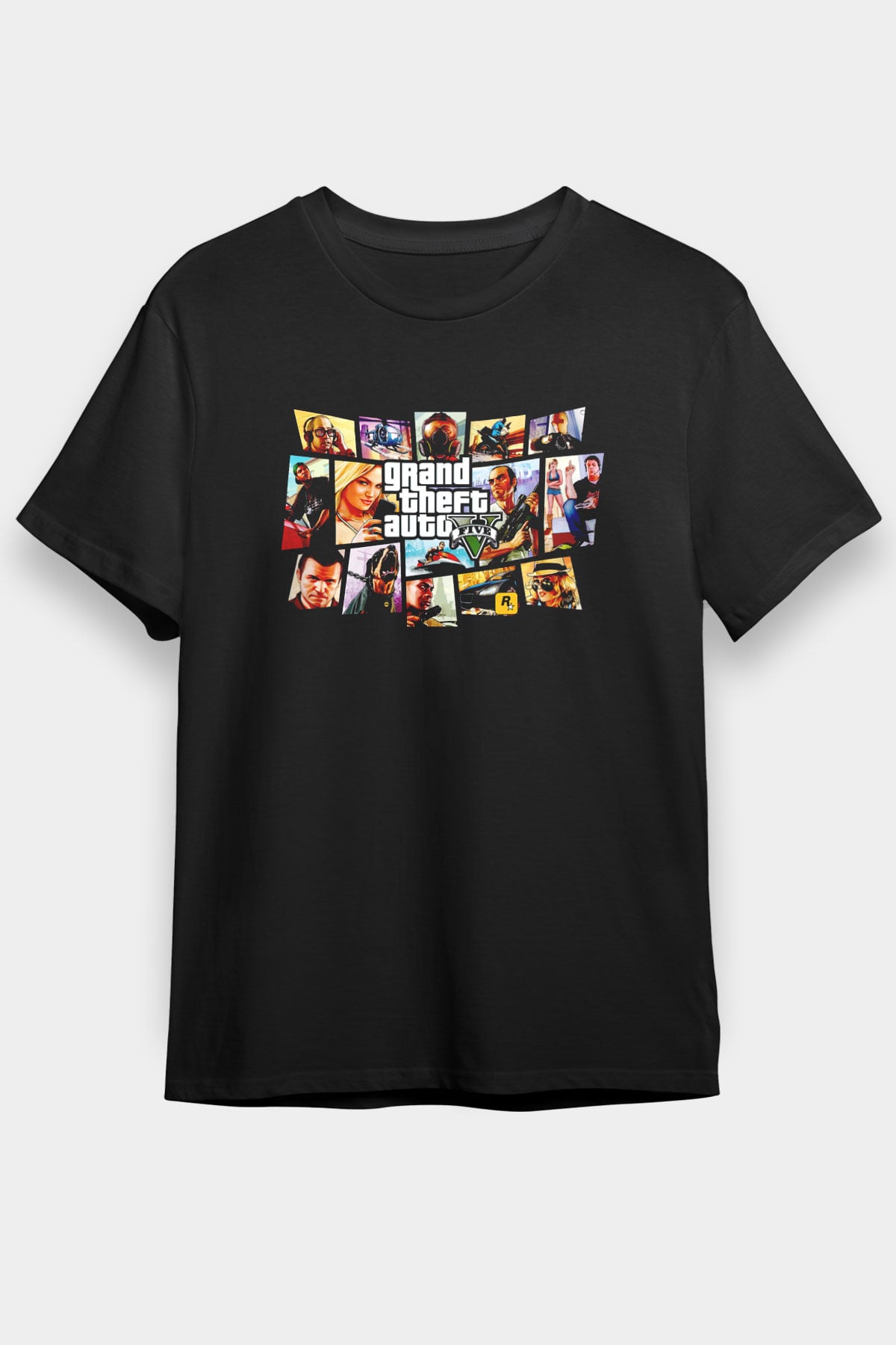 Grand Theft Auto Siyah Unisex Tişört T-Shirt