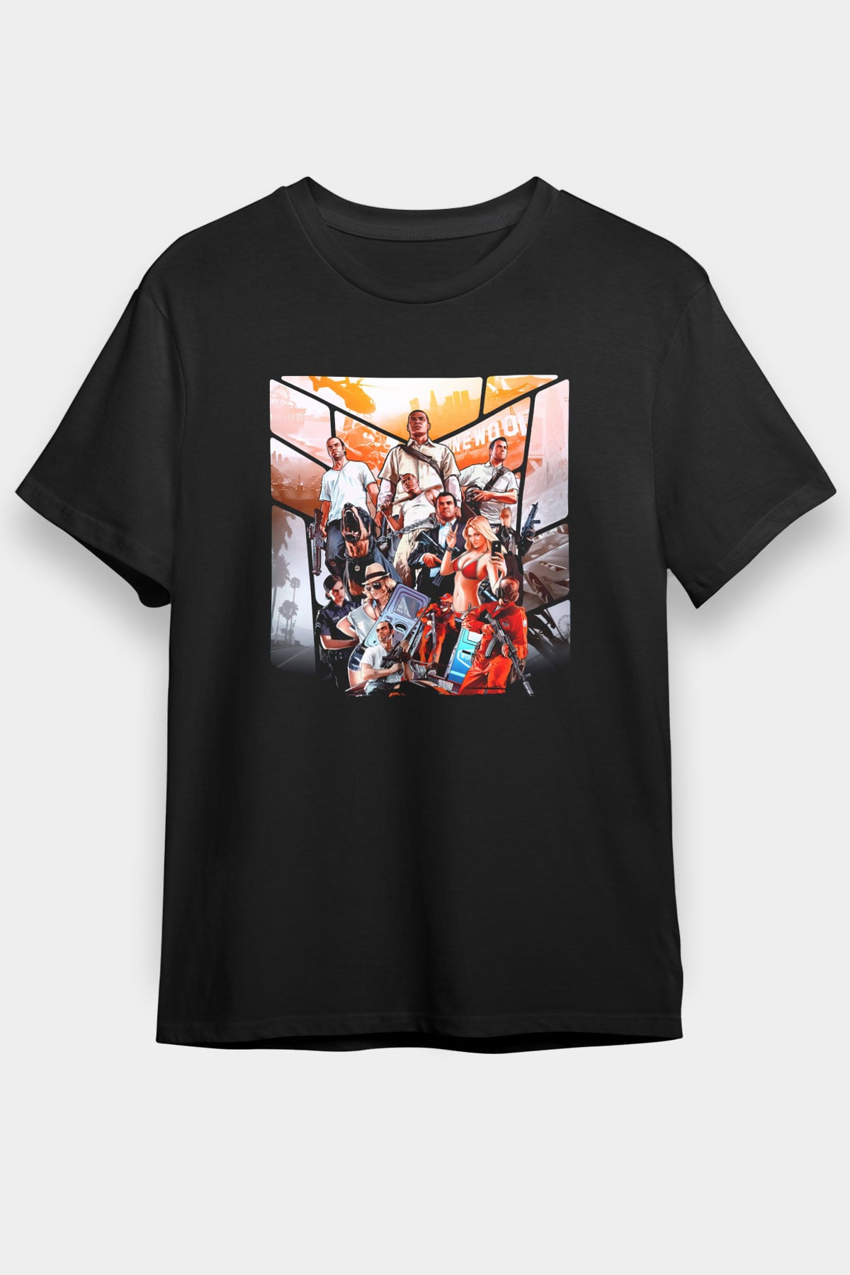 Grand Theft Auto Siyah Unisex Tişört T-Shirt