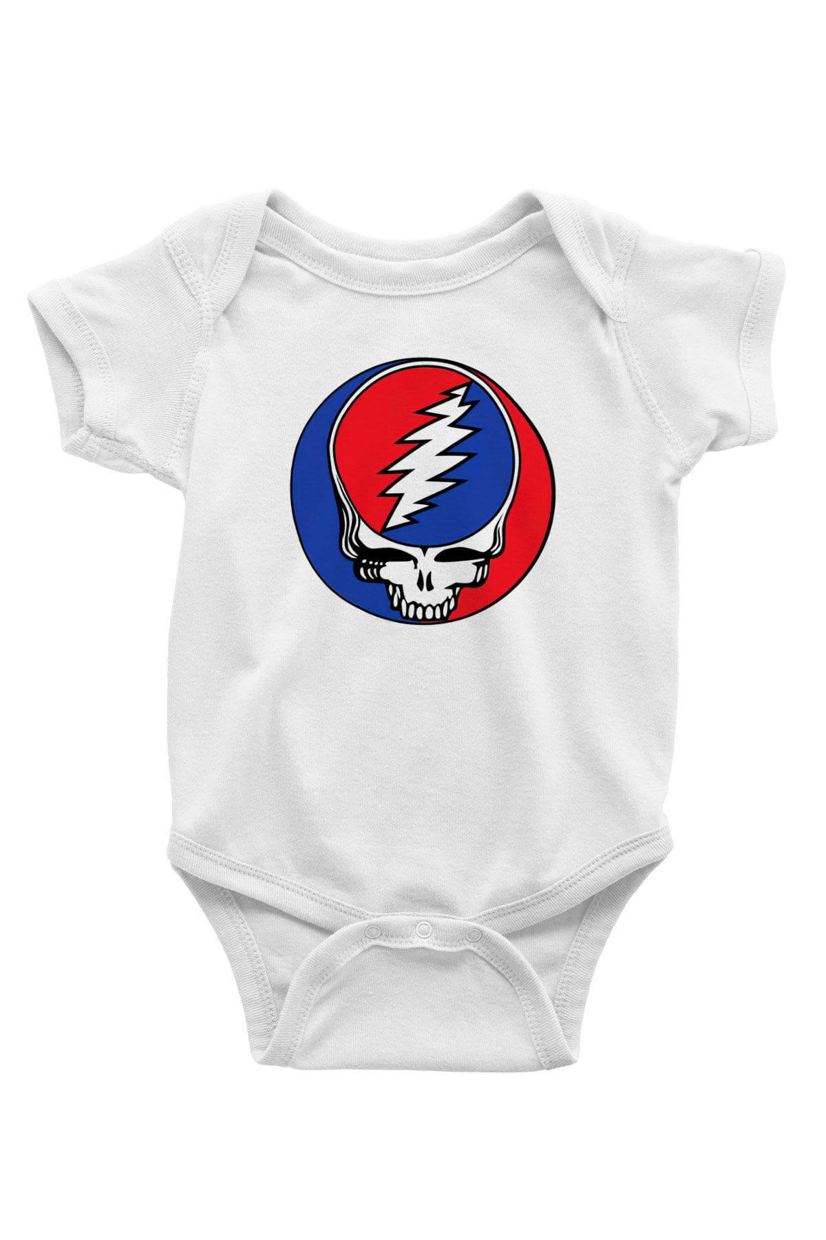 Grateful Dead Baskılı Beyaz Unisex Bebek Body - Zıbın