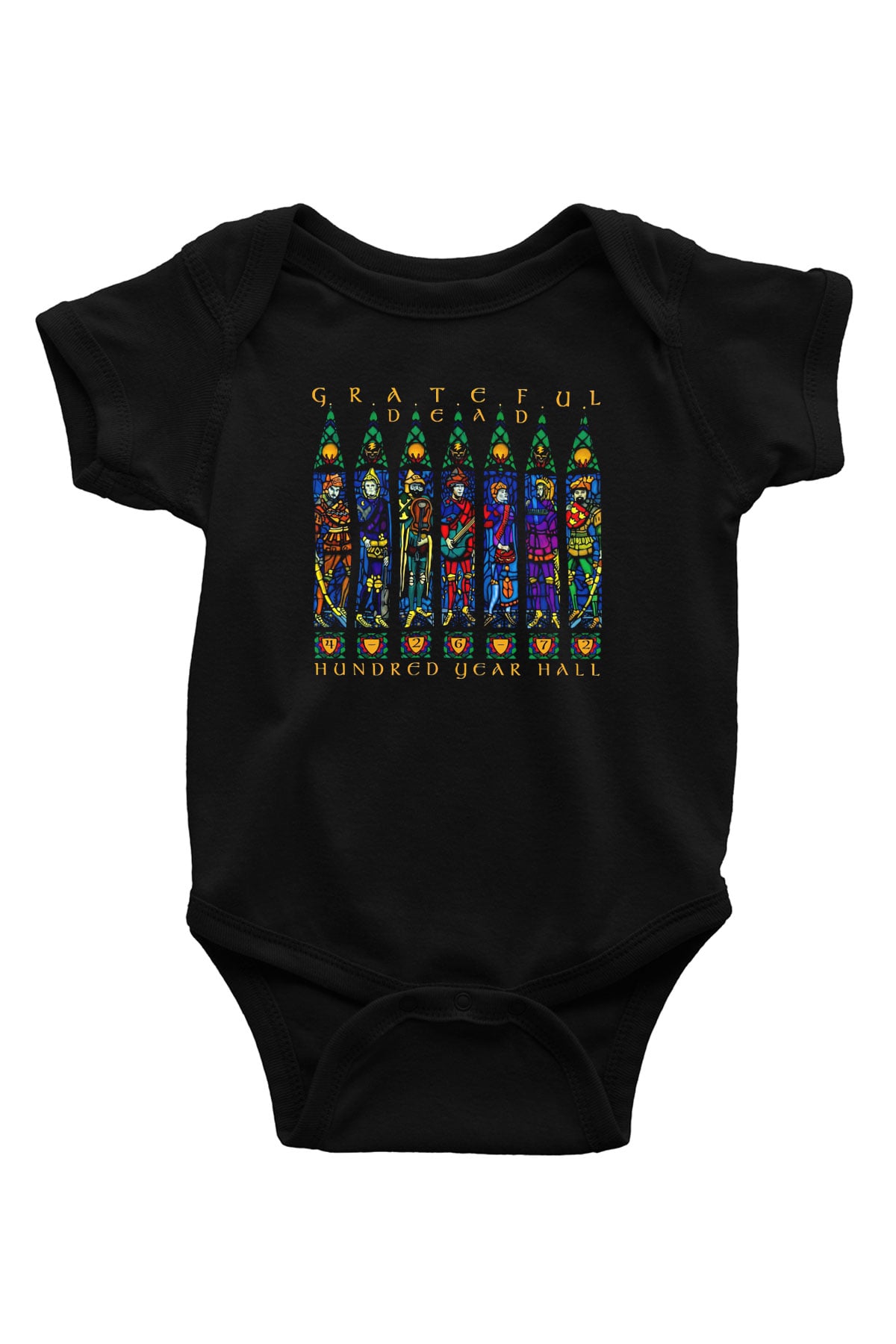 Grateful Dead Baskılı Siyah Bebek Body - Zıbın