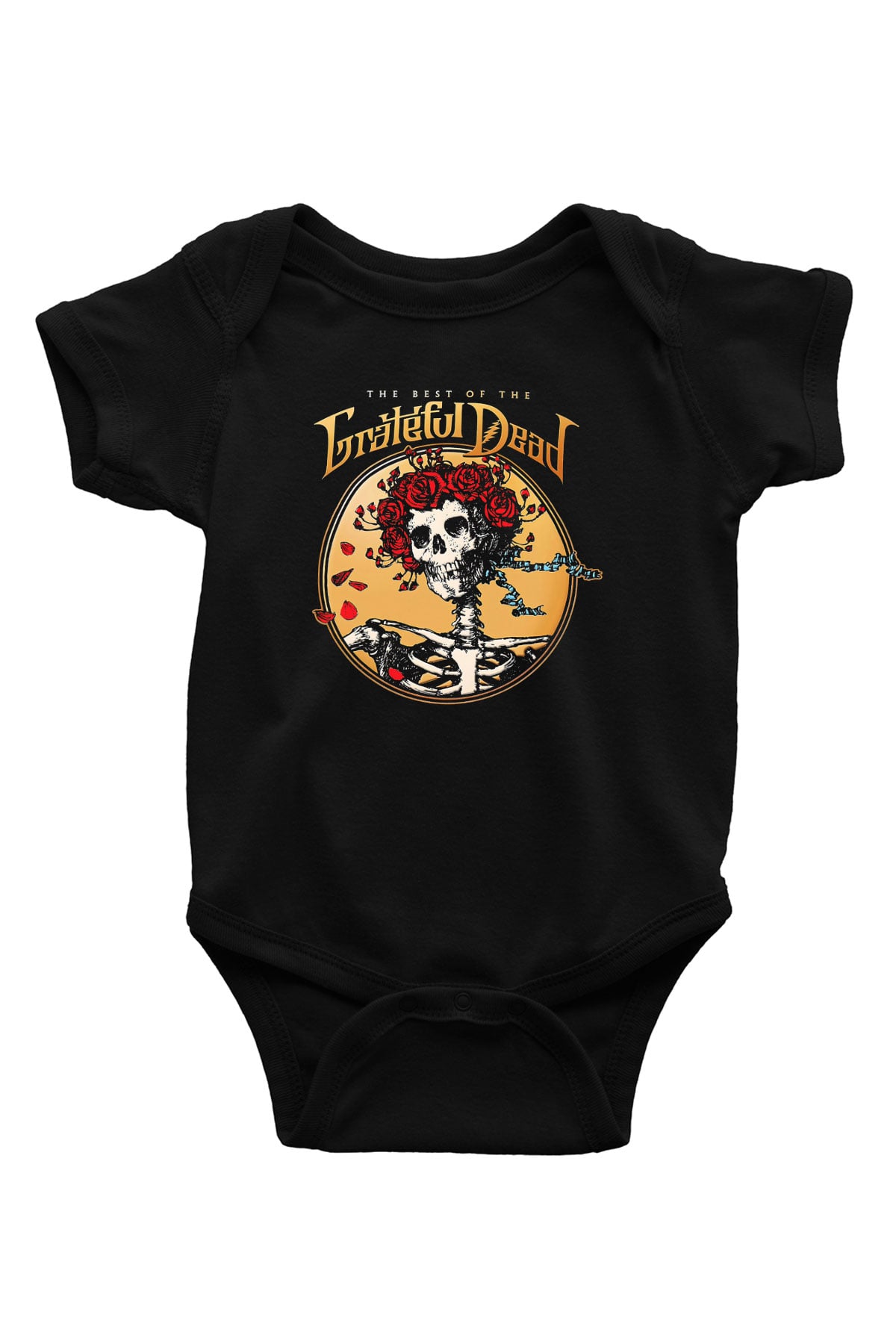 Grateful Dead Baskılı Siyah Bebek Body - Zıbın