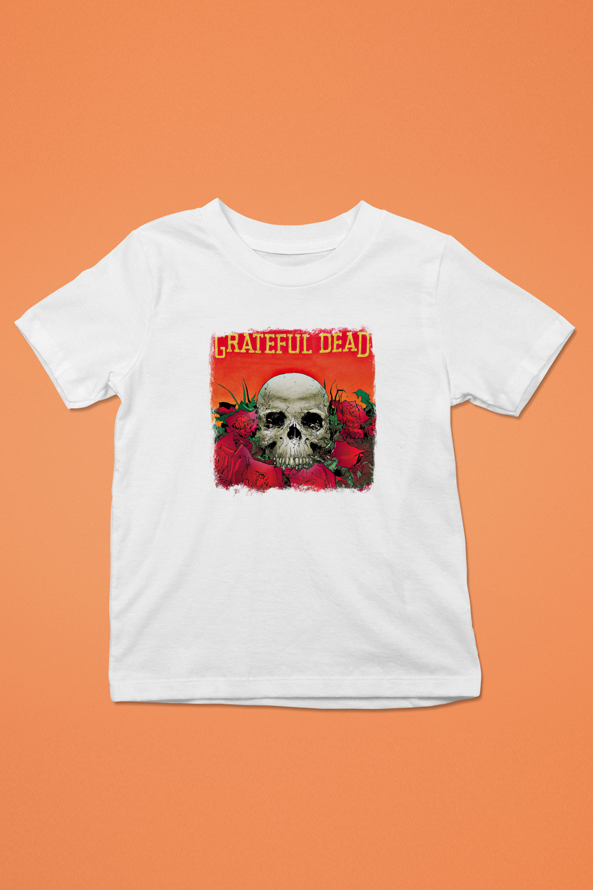 Grateful Dead Baskılı Unisex Beyaz Çocuk Tişört