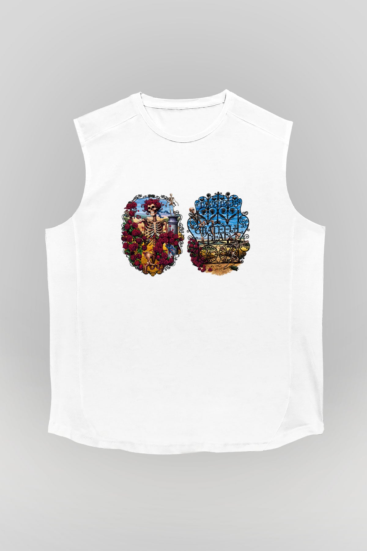 Grateful Dead Beyaz Unisex Kolsuz Tişört