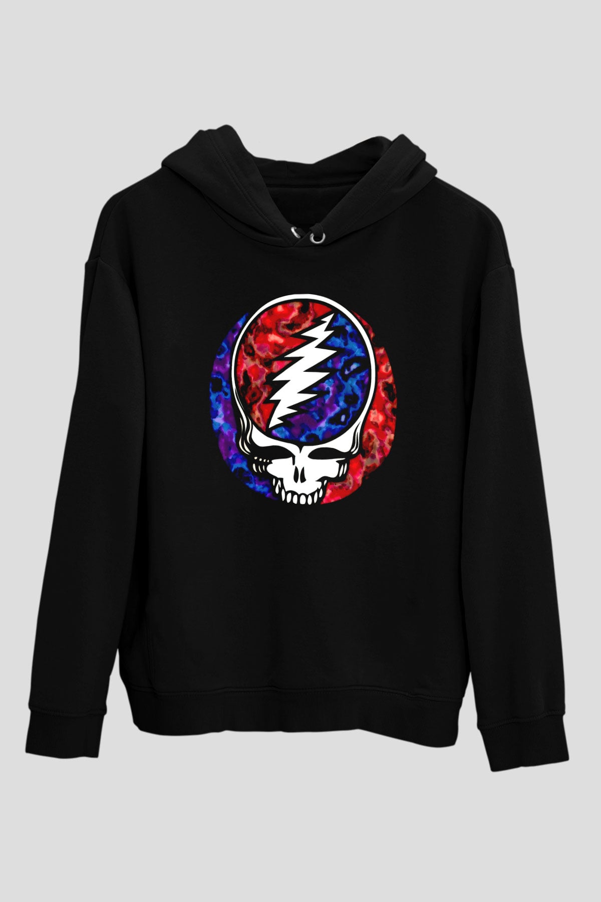 Grateful Dead Siyah Unisex Kapüşonlu Sweatshirt
