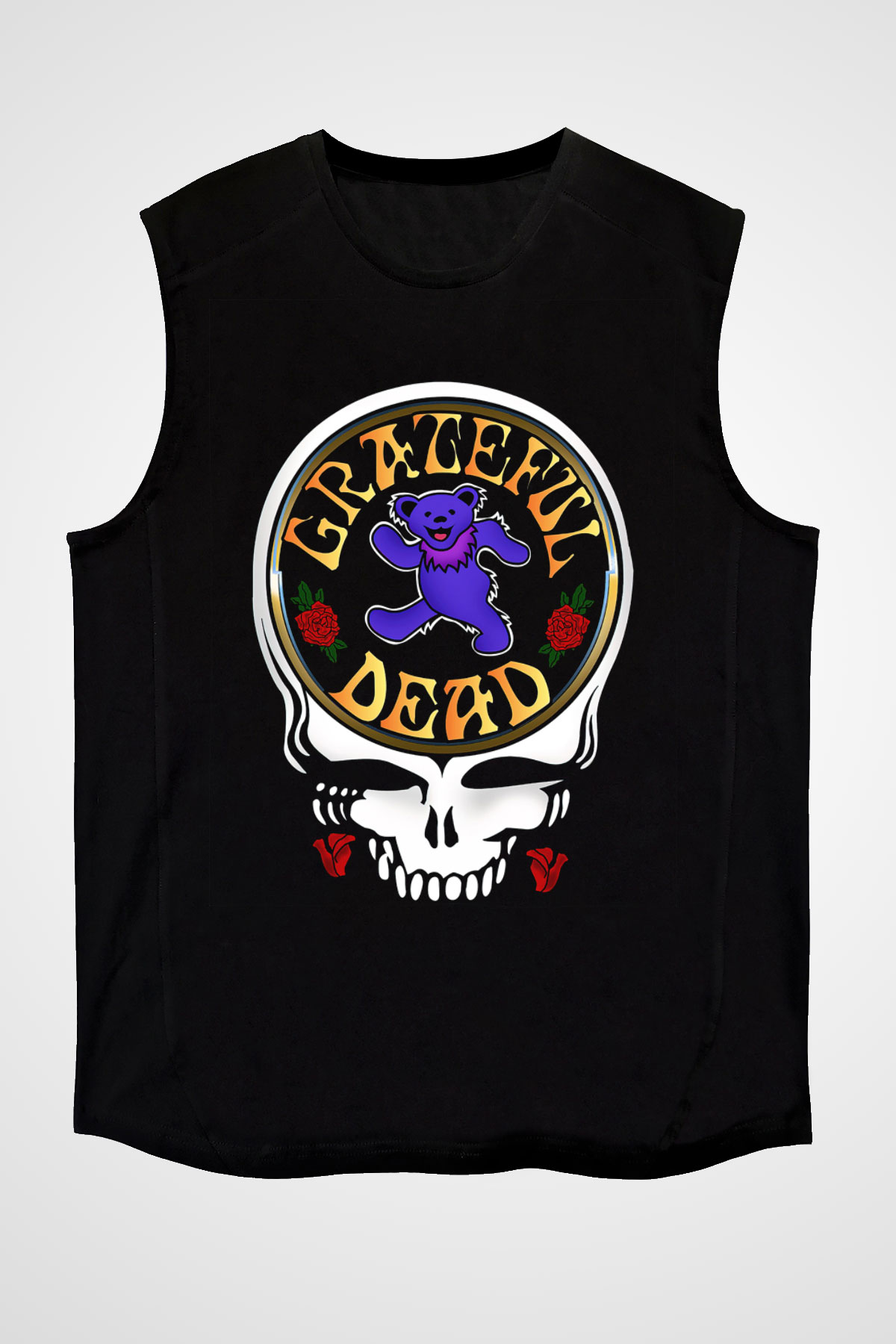 Grateful Dead Siyah Unisex Kolsuz Tişört