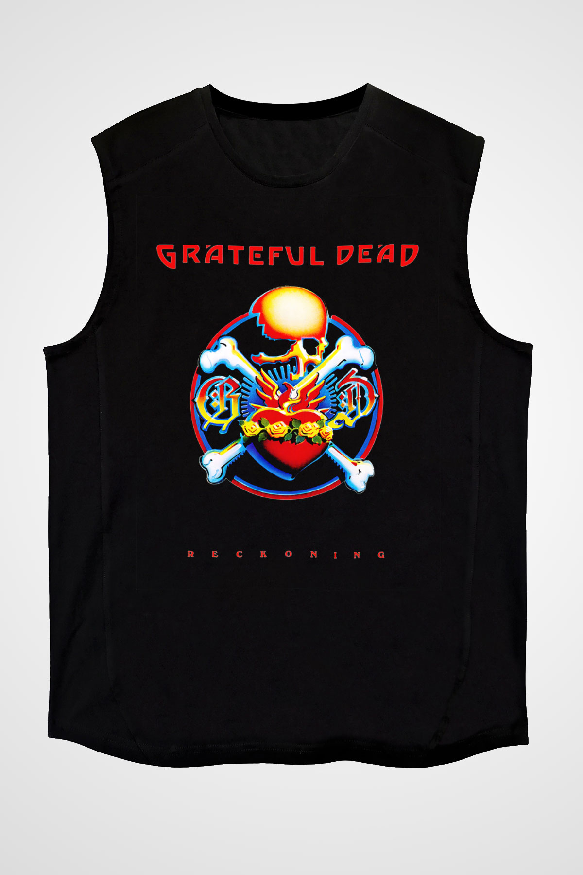 Grateful Dead Siyah Unisex Kolsuz Tişört