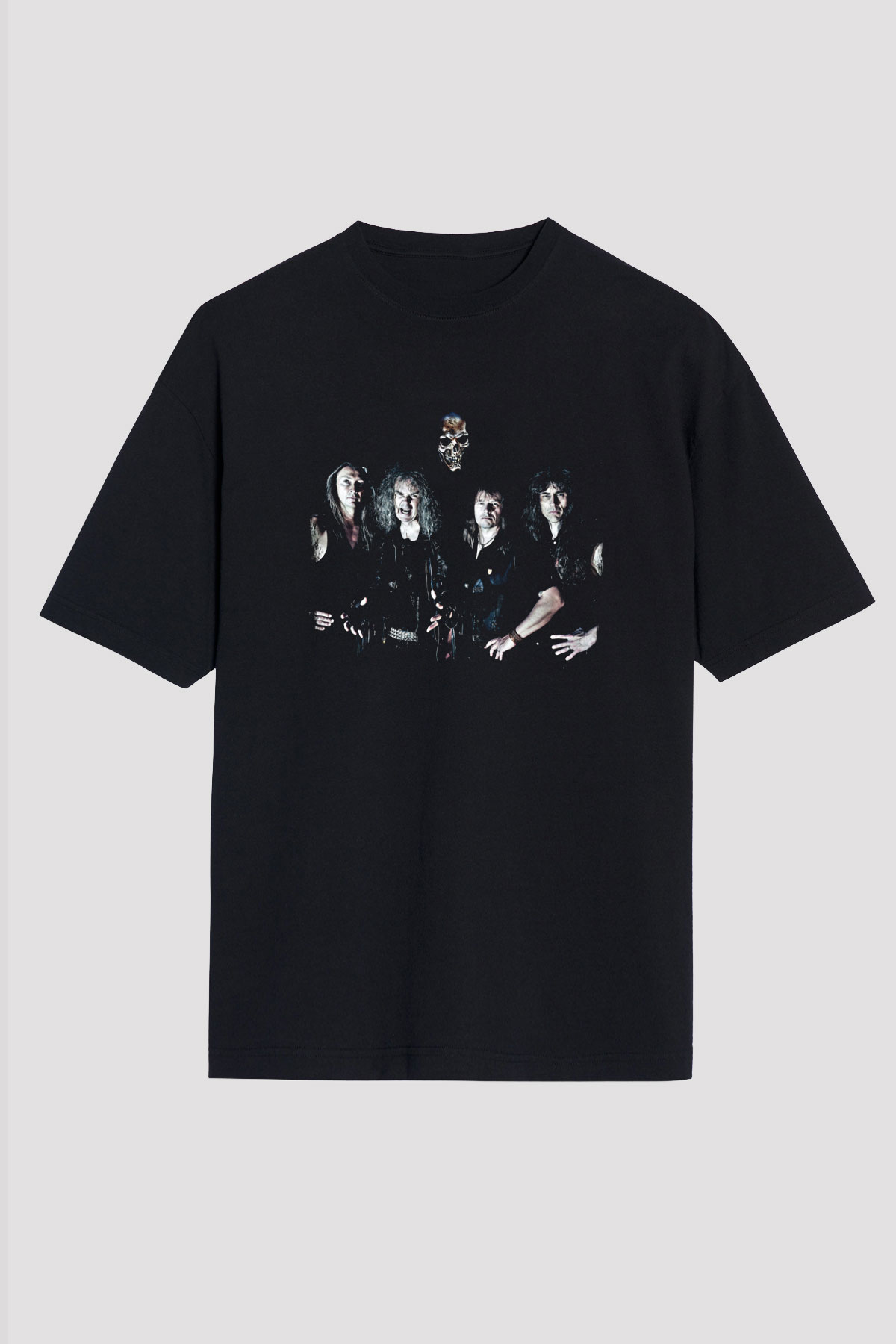 Grave Digger Baskılı Unisex Siyah Oversize Tişört
