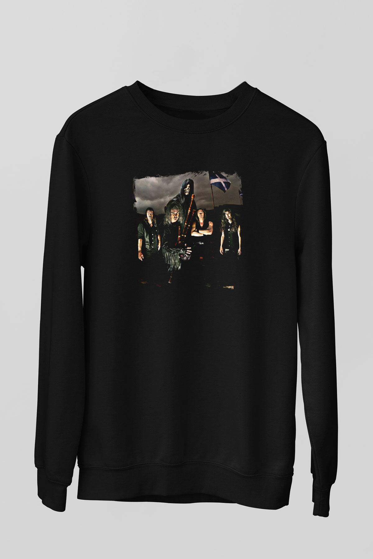 Grave Digger Baskılı Unisex Siyah Sweatshirt