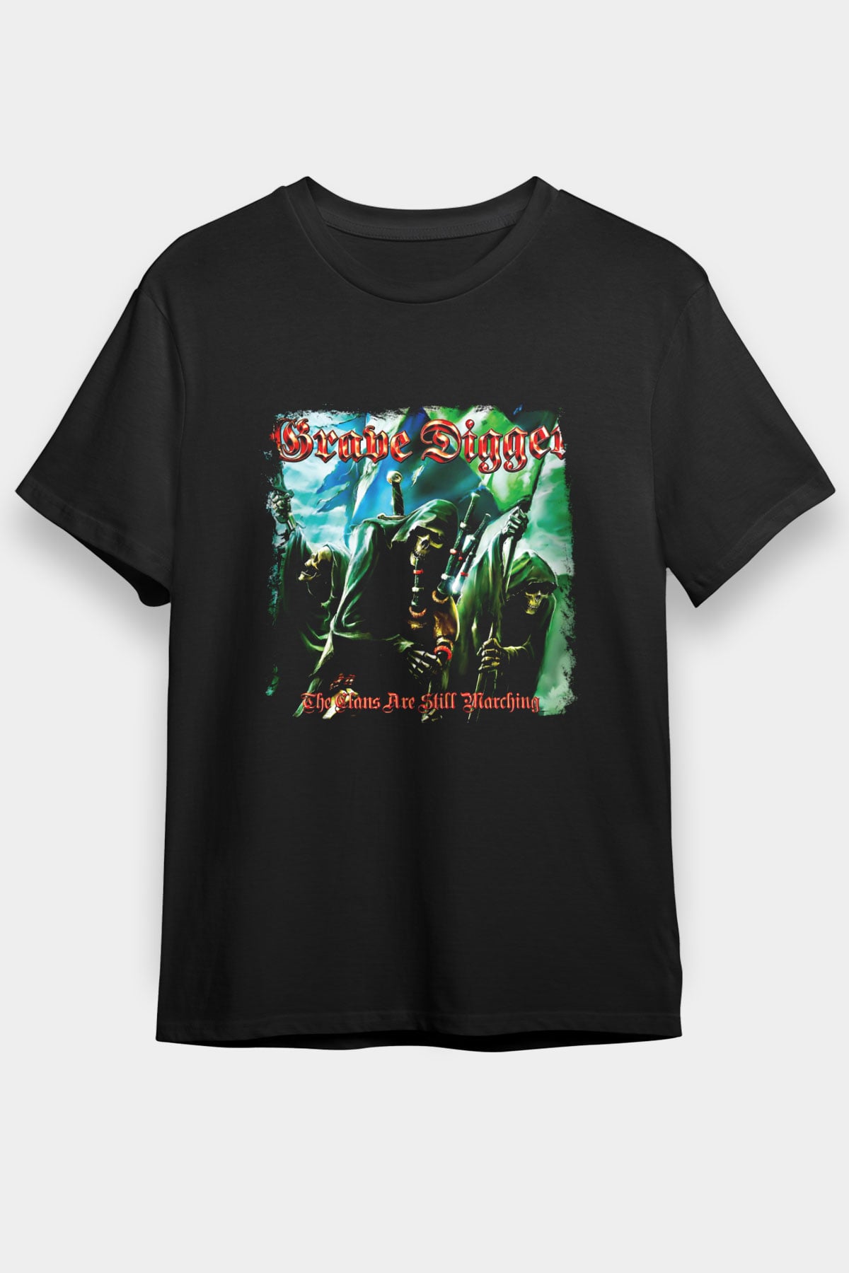 Grave Digger Baskılı Unisex Siyah Tişört