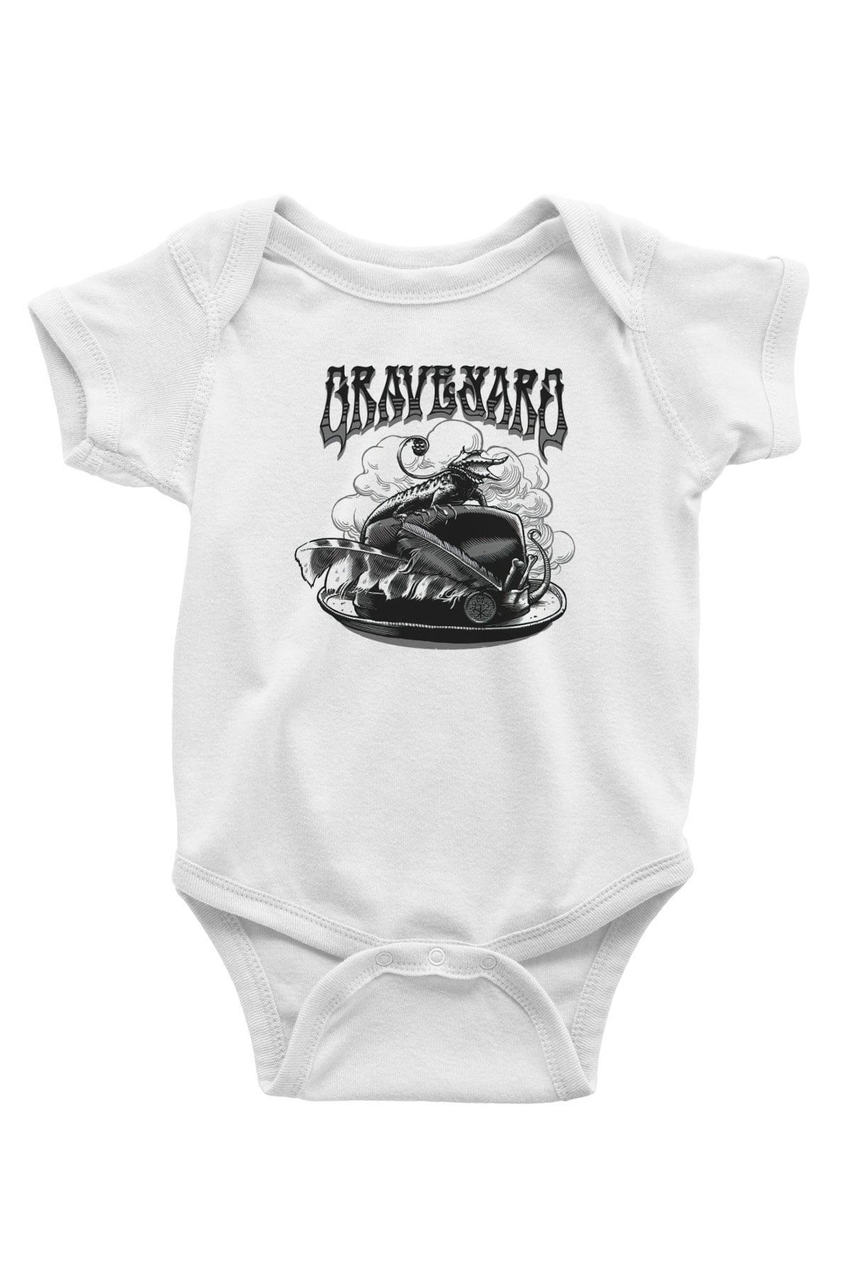 Graveyard Beyaz Bebek Body - Zıbın