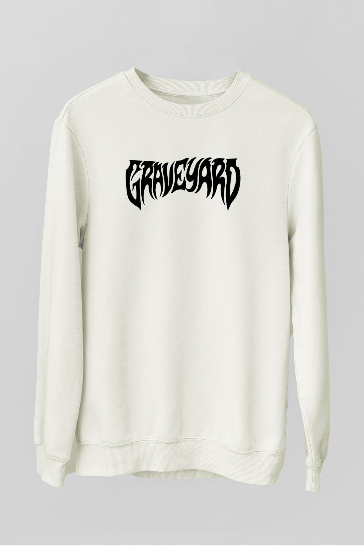 Graveyard Beyaz Unisex Sweatshirt