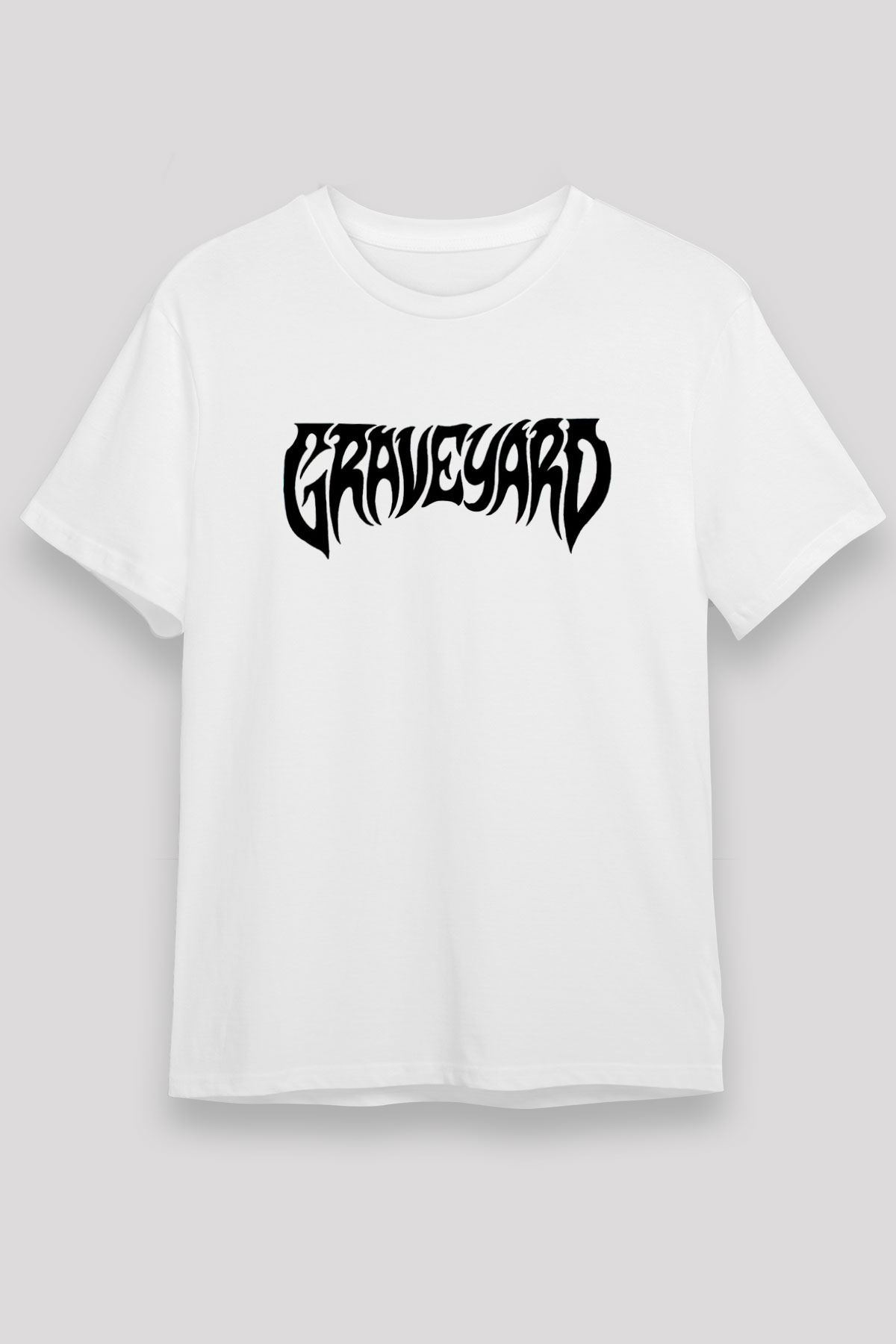 Graveyard Beyaz Unisex Tişört T-Shirt - TişörtFabrikası