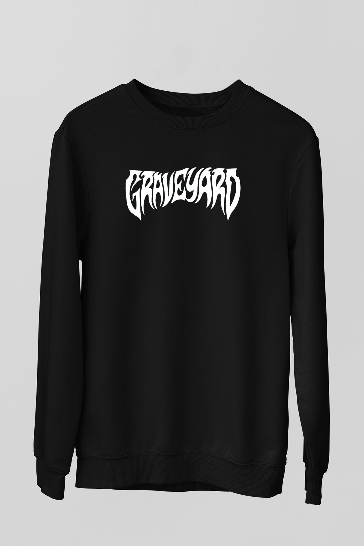 Graveyard Siyah Unisex Sweatshirt