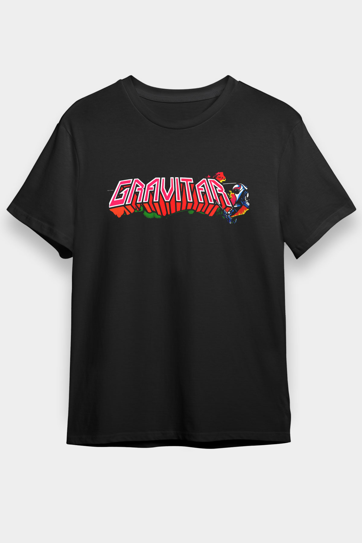 Gravitar Black Unisex Graphic Tee - STREETWEAR