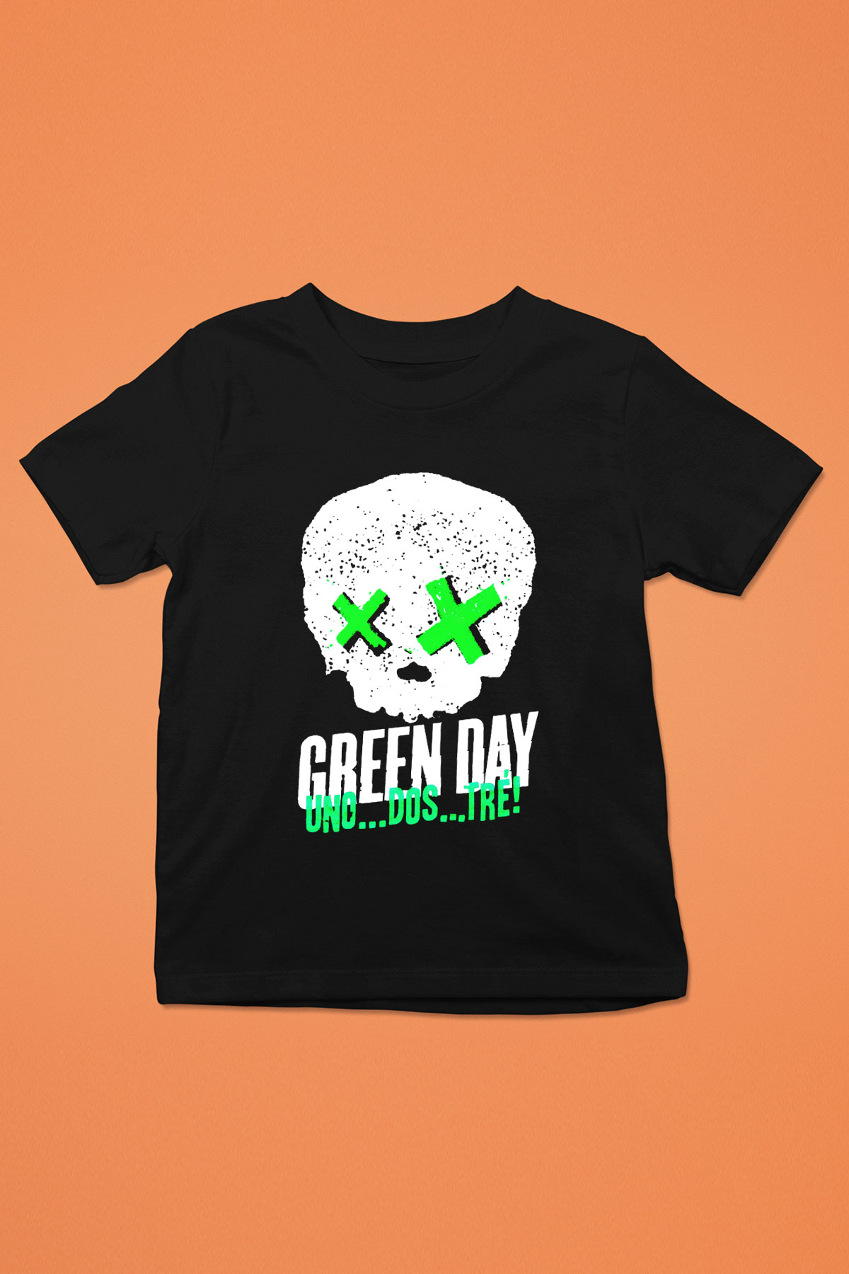 Green Day Baskılı Siyah Unisex Çocuk Tişört