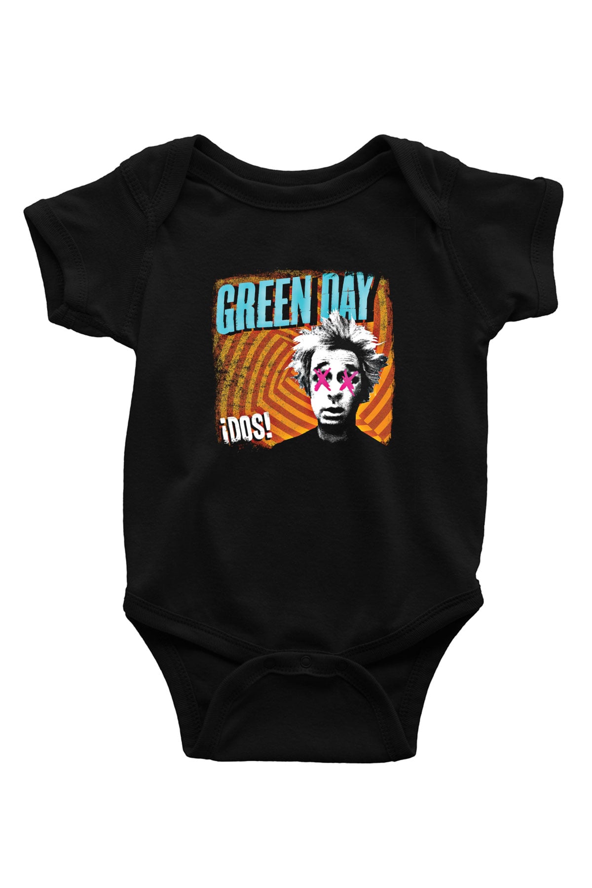 Green Day Baskılı Unisex Siyah Bebek Body - Zıbın