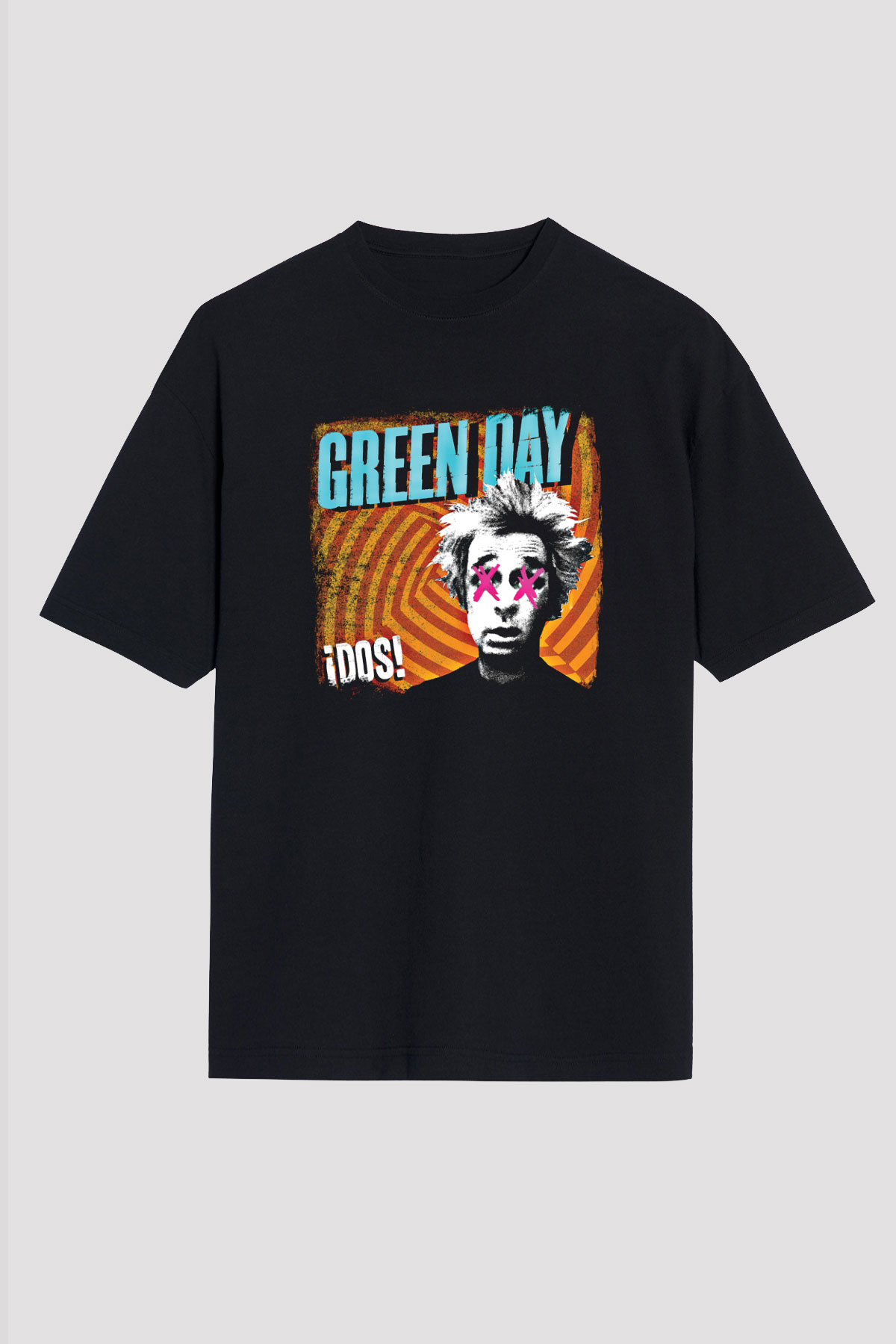 Green Day Baskılı Unisex Siyah Oversize Tişört
