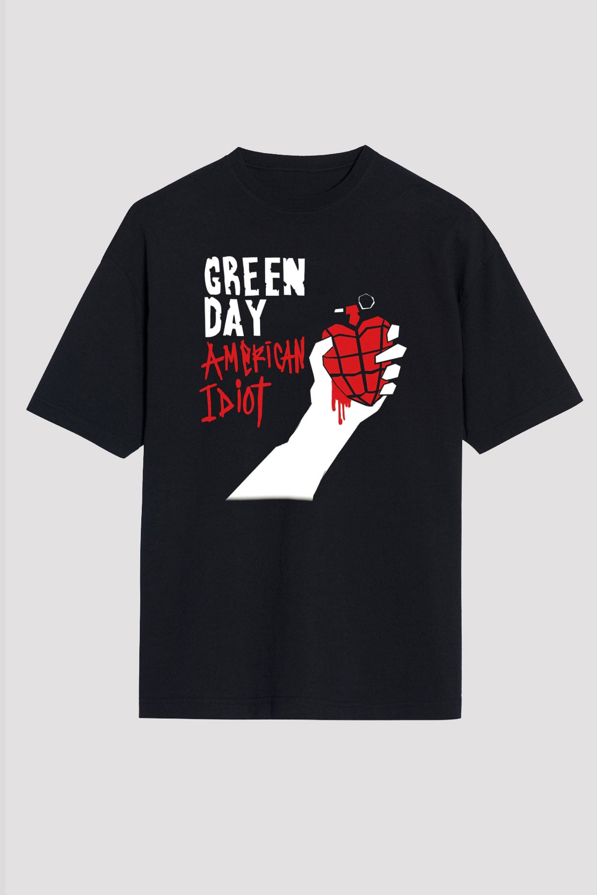 Green Day Siyah Unisex Oversize Tişört T-Shirt