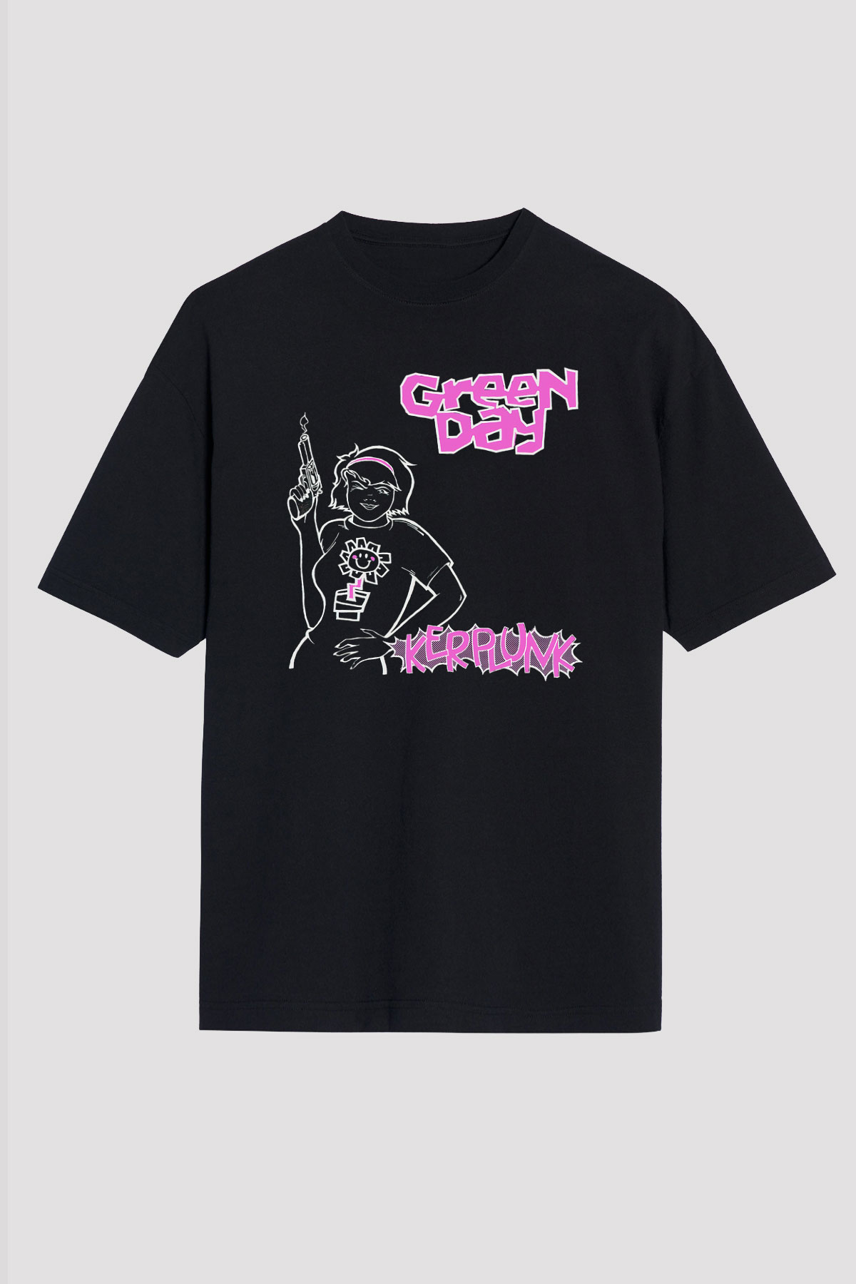 Green Day Siyah Unisex Oversize Tişört T-Shirt