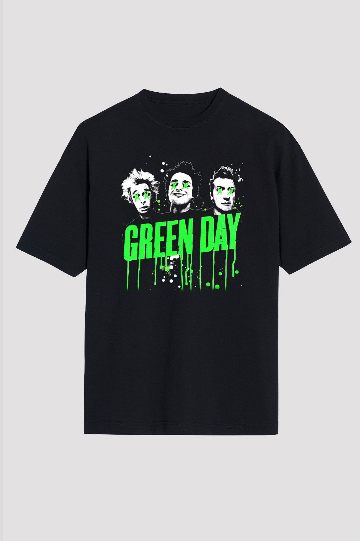 Green Day Siyah Unisex Oversize Tişört T-Shirt