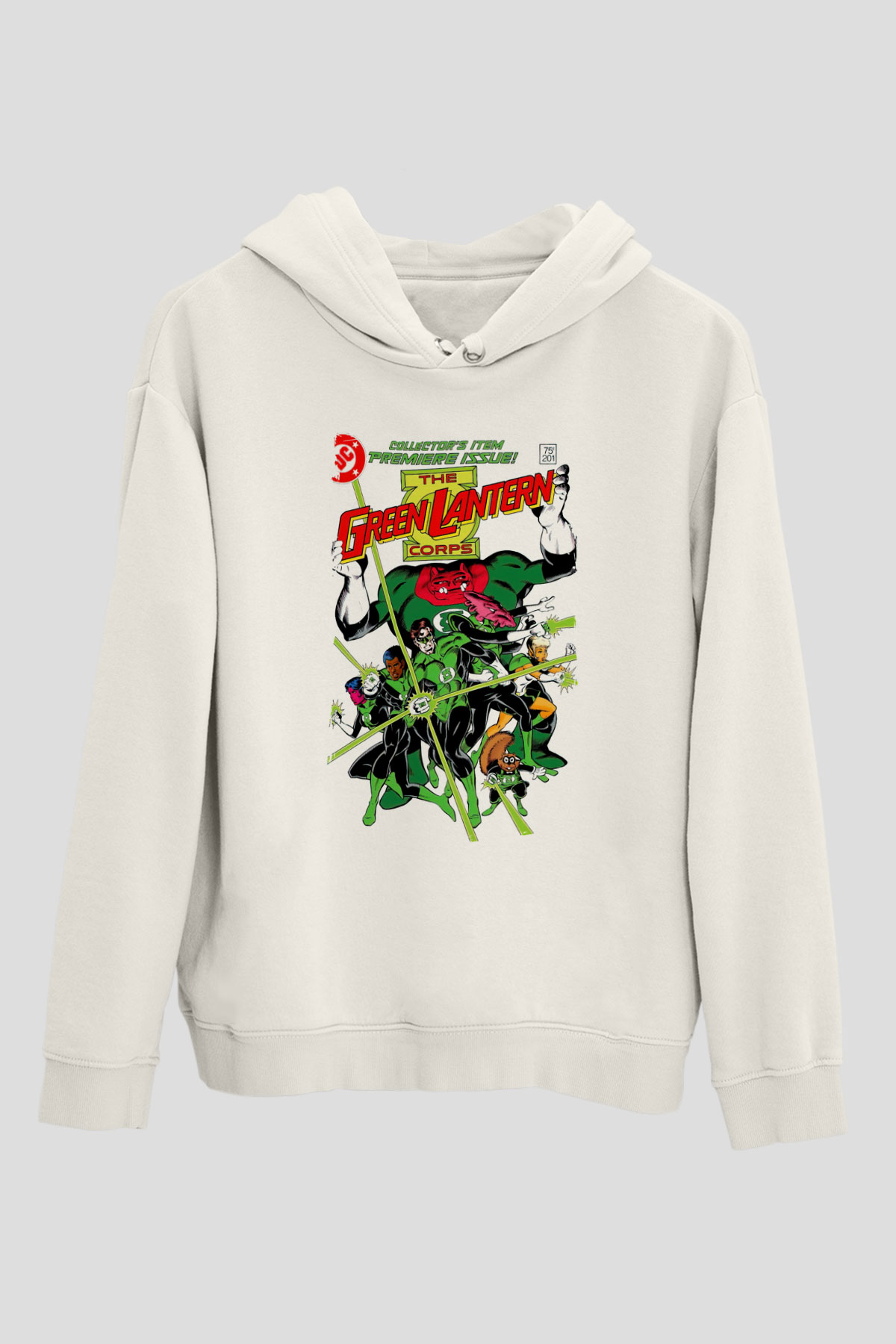 Green Lantern Beyaz Unisex Hoodie