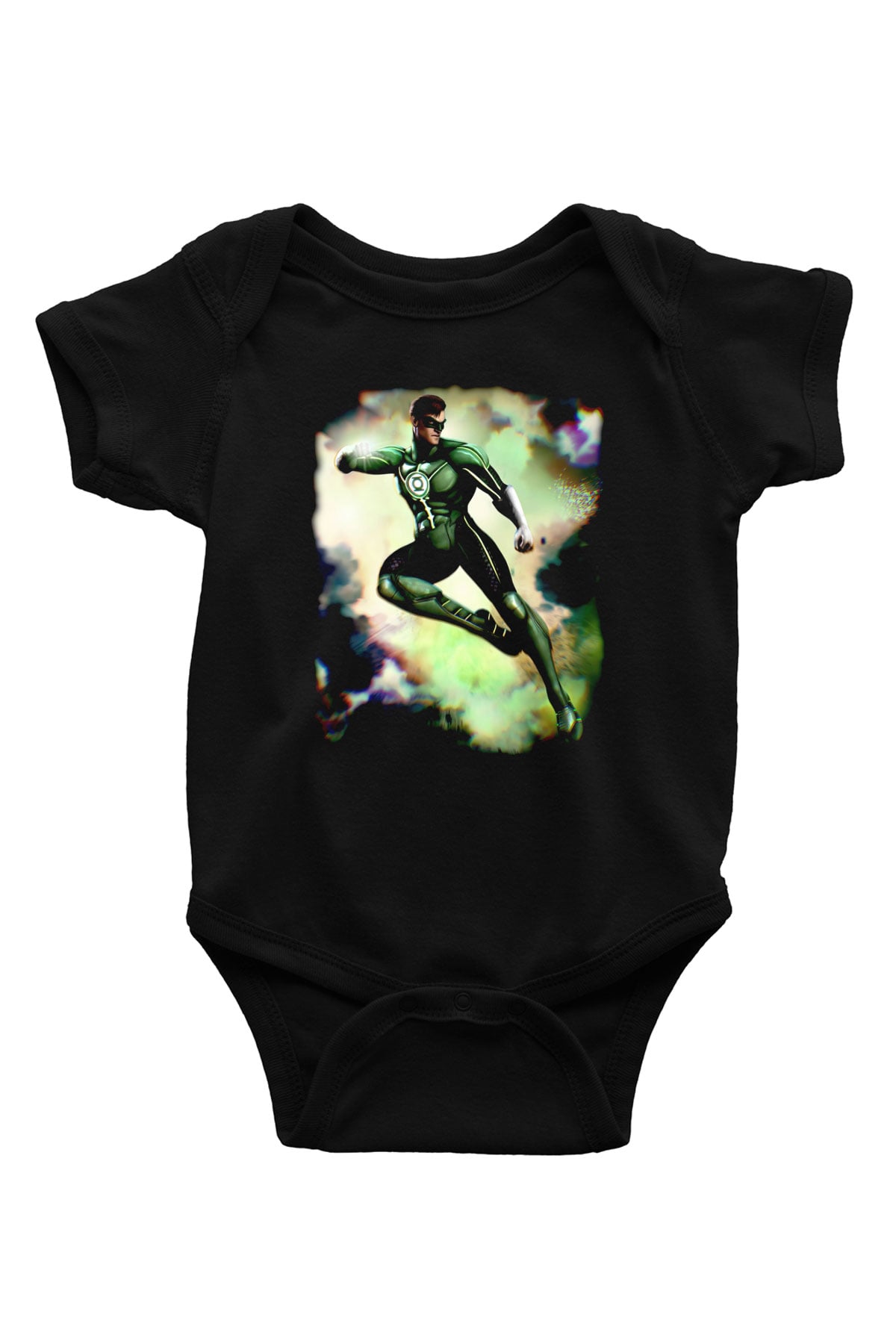 Green Lantern Siyah Bebek Body - Zıbın