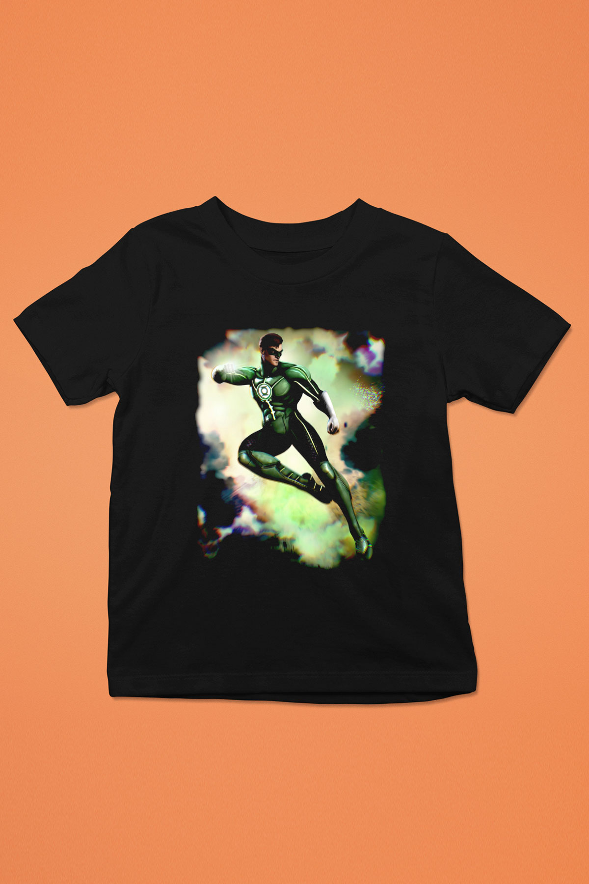 Green Lantern Siyah Unisex  Çocuk Tişört