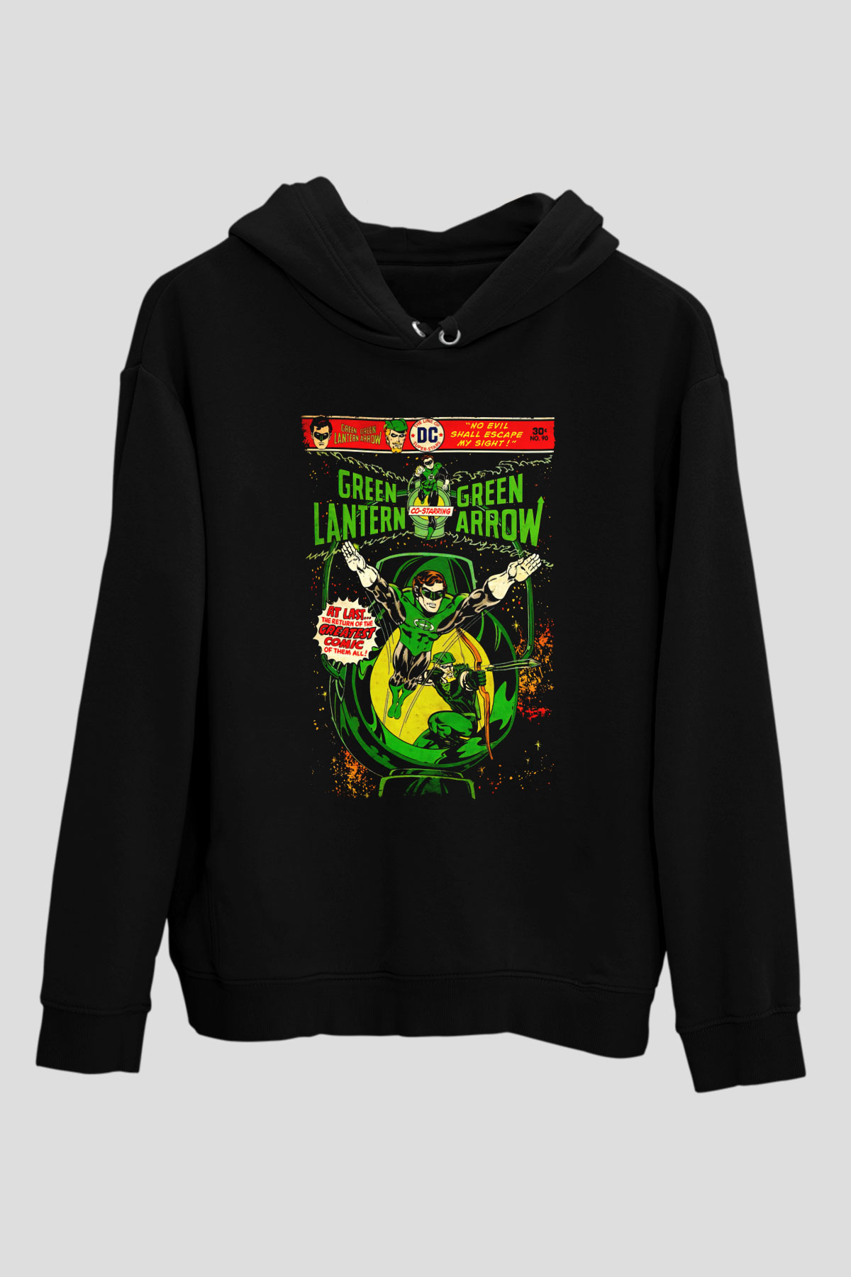 Green Lantern Siyah Unisex Hoodie