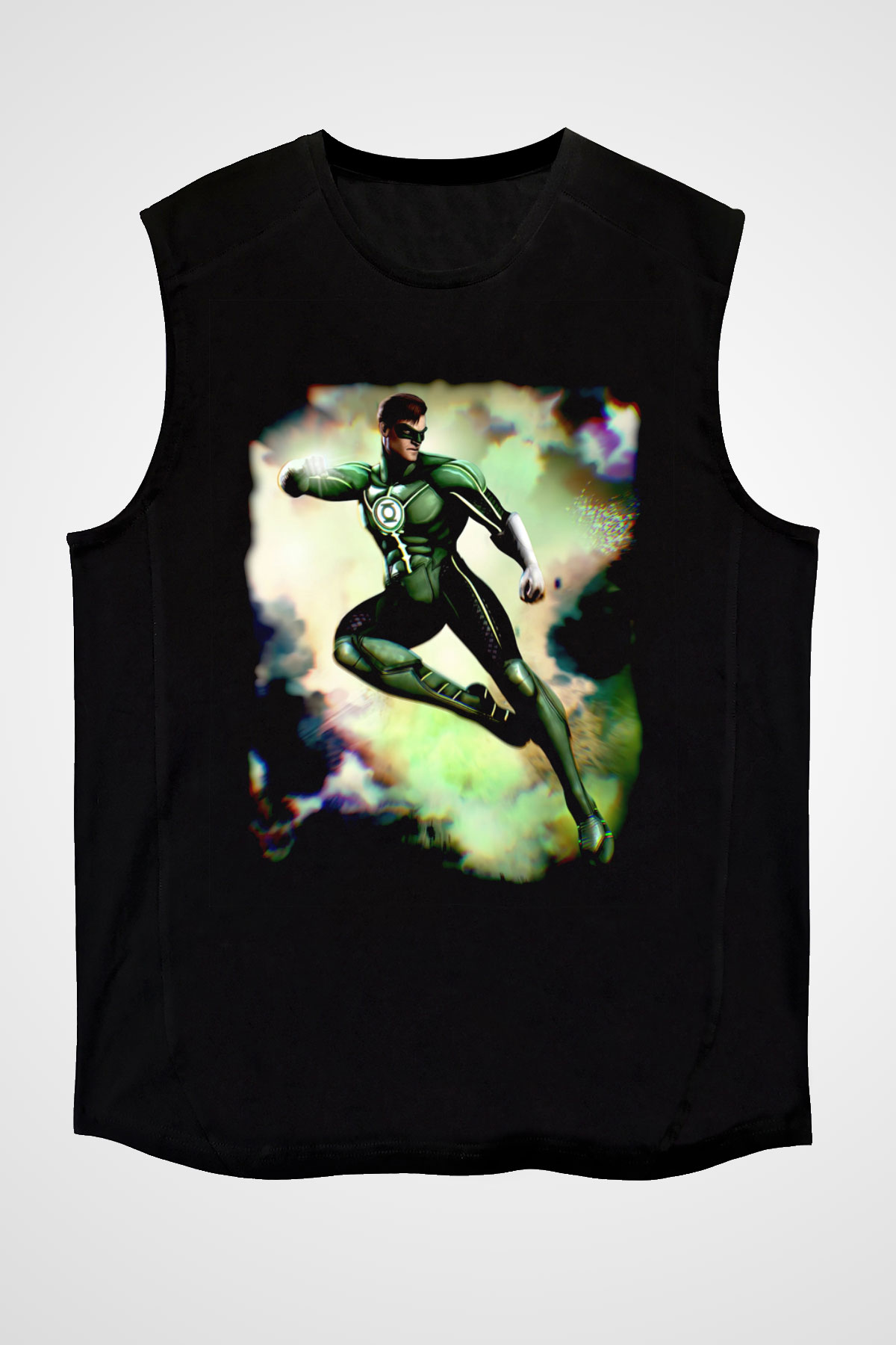 Green Lantern Siyah Unisex  Kolsuz Tişört