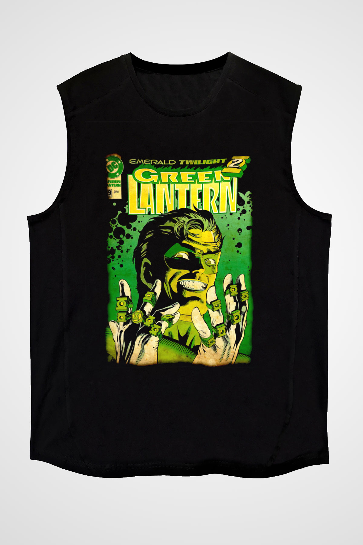Green Lantern Siyah Unisex  Kolsuz Tişört