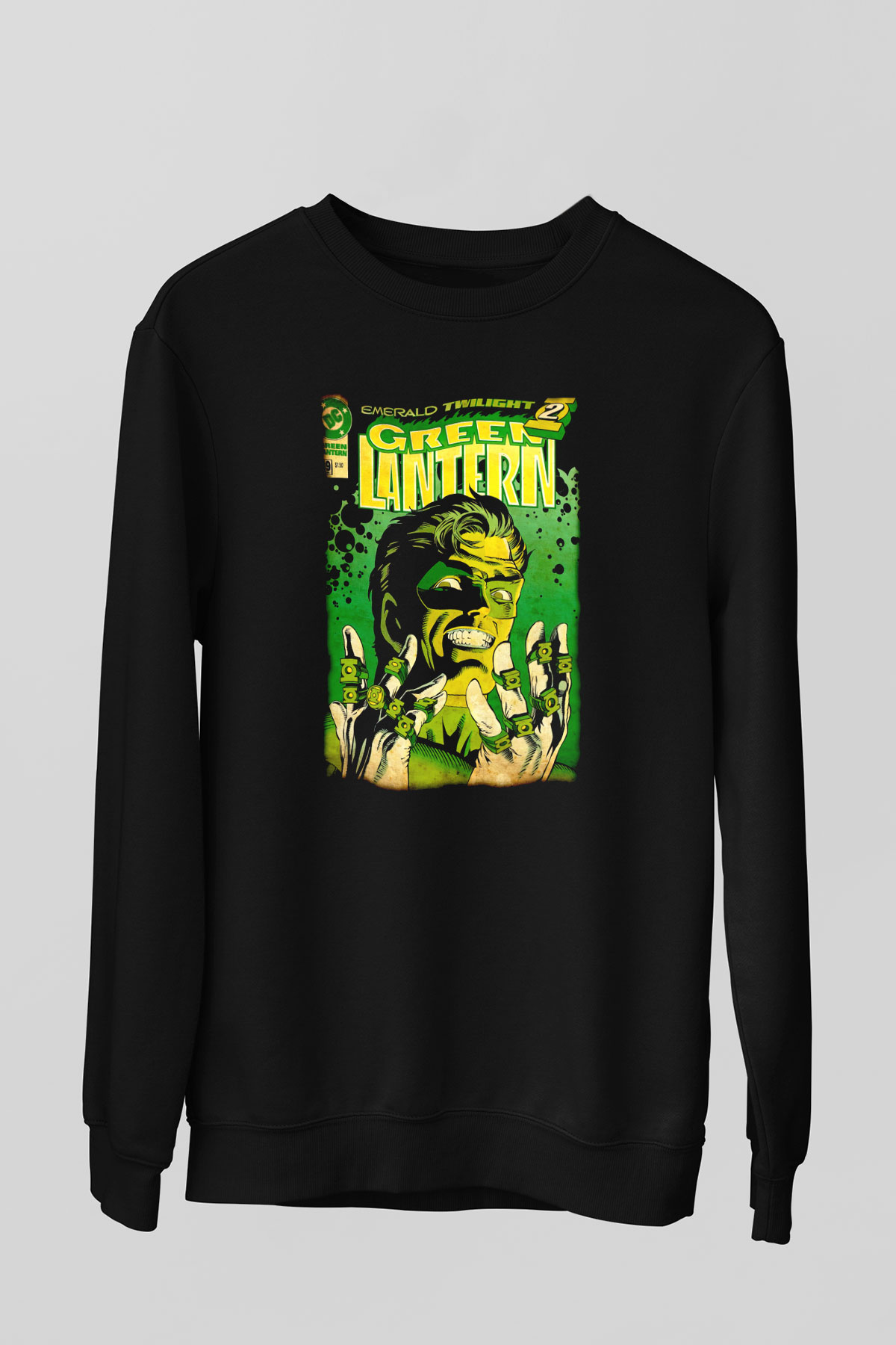 Green Lantern Siyah Unisex  Sweatshirt