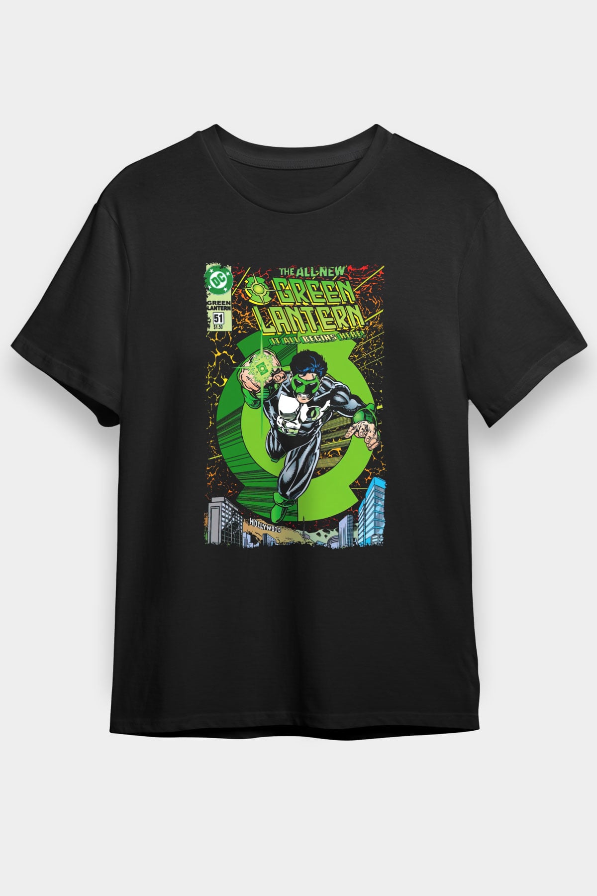 Green Lantern Siyah Unisex Tişört
