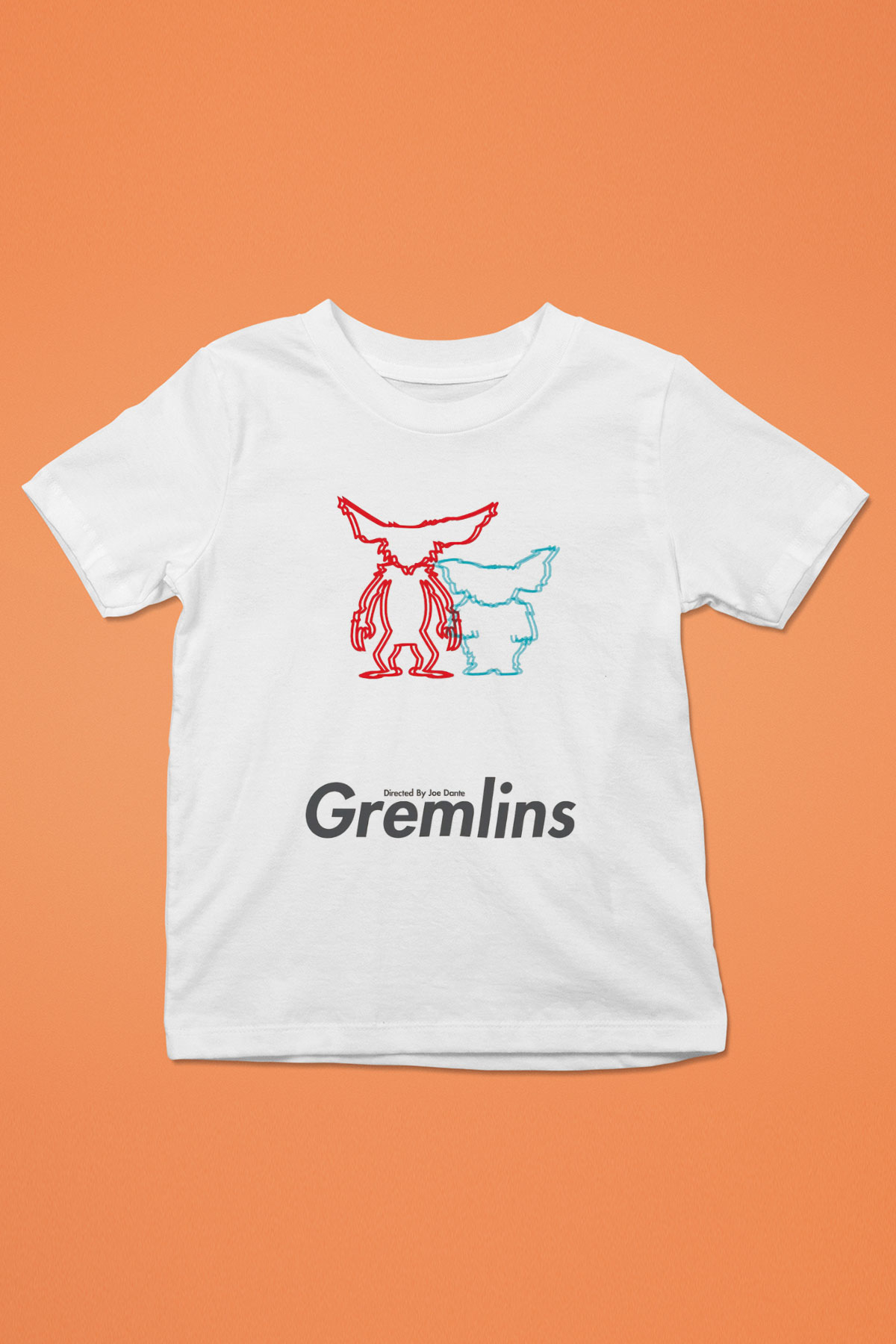 Gremlins Baskılı Beyaz Unisex Çocuk Tişört