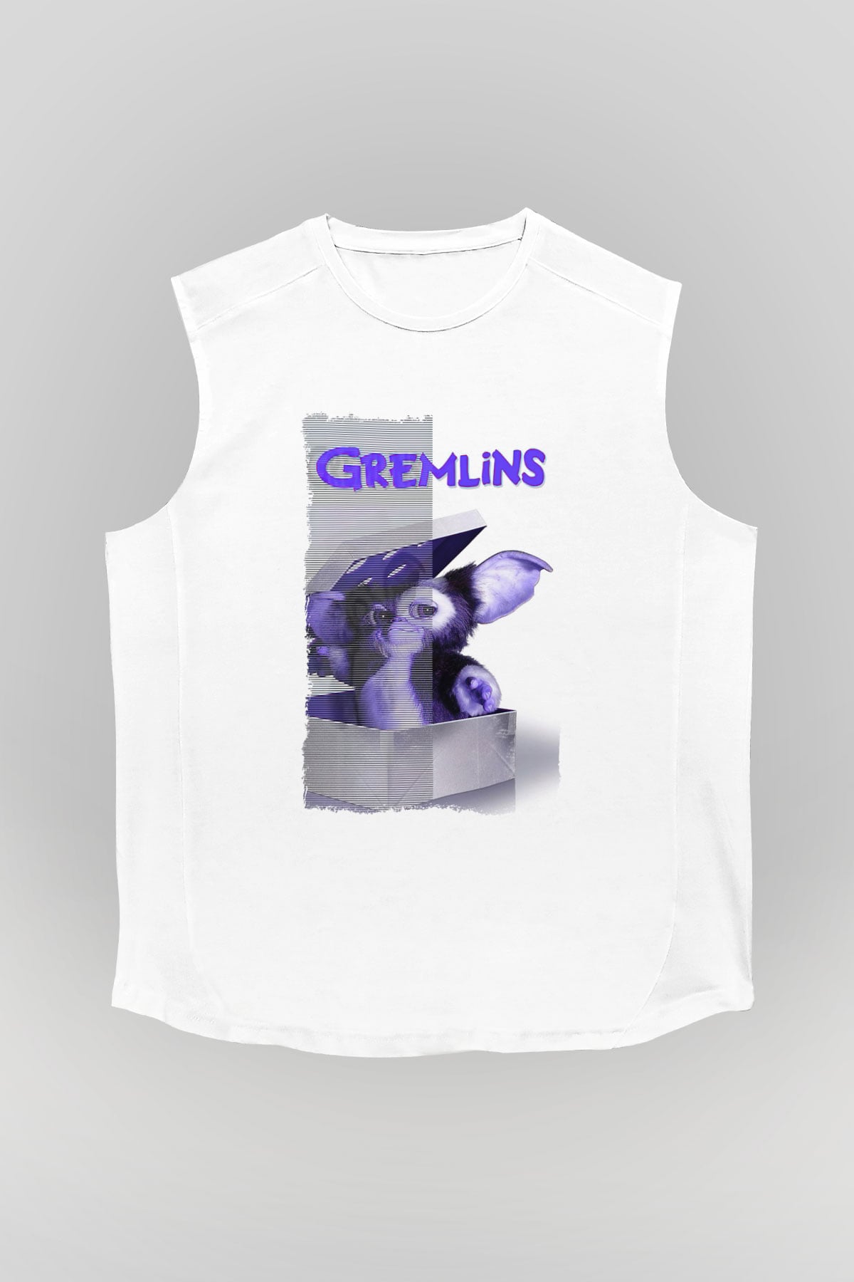 Gremlins Beyaz Unisex Kolsuz Tişört