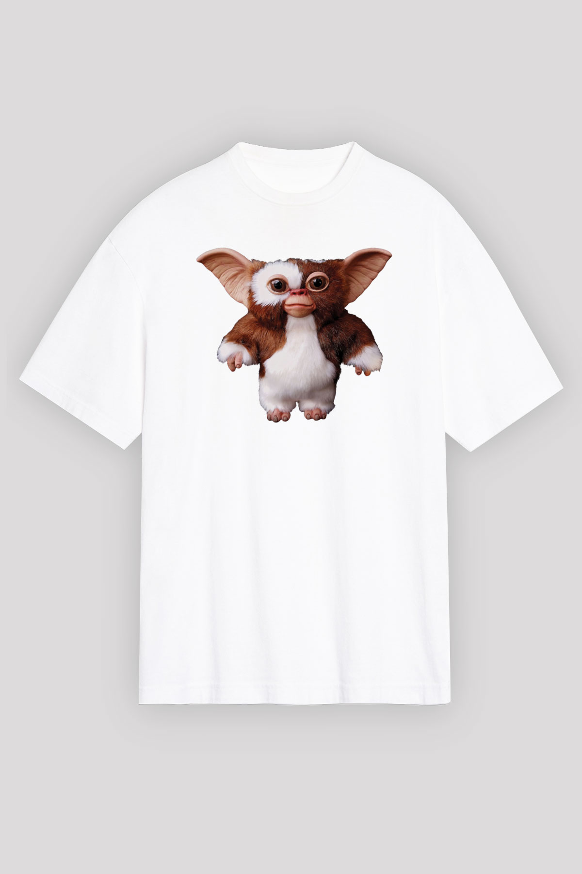 Gremlins Beyaz Unisex Oversize Tişört T-Shirt