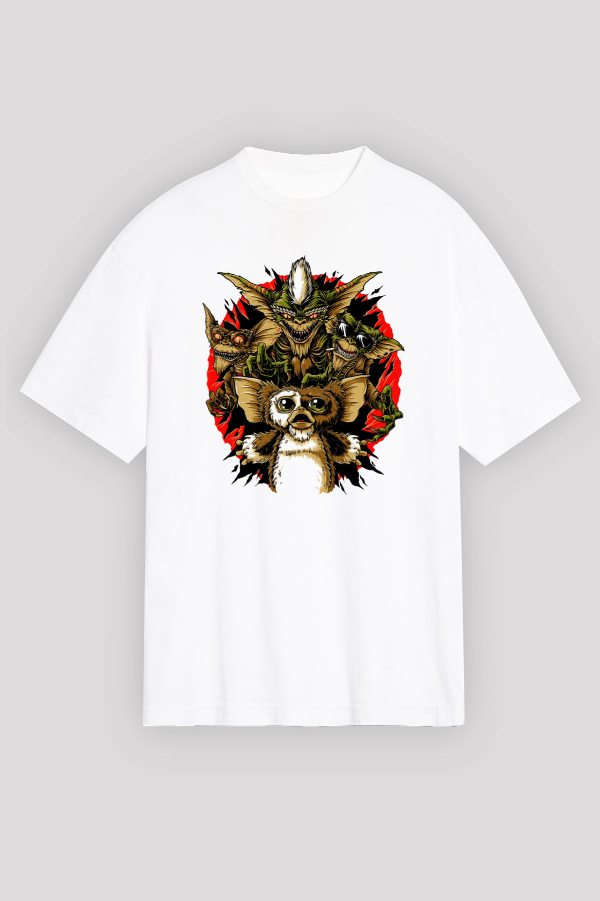 Gremlins Beyaz Unisex Tişört T-Shirt