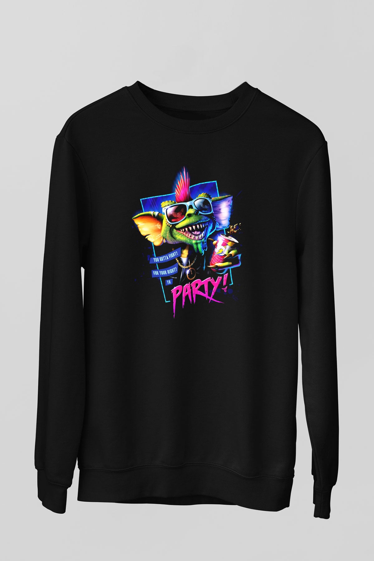 Gremlins Gremlinler Siyah Unisex Sweatshirt