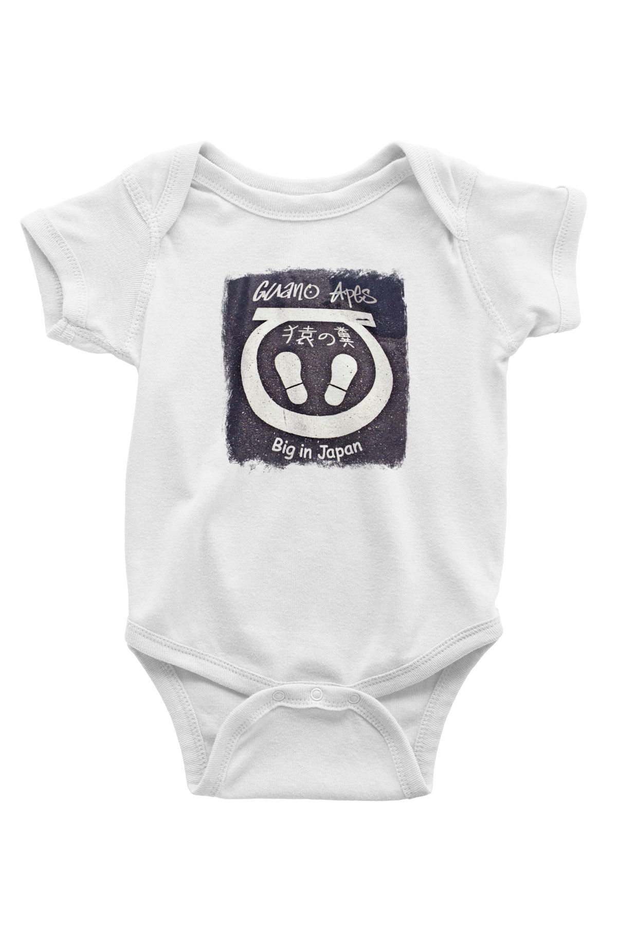 Guano Apes Baskılı Unisex Beyaz Bebek Body - Zıbın