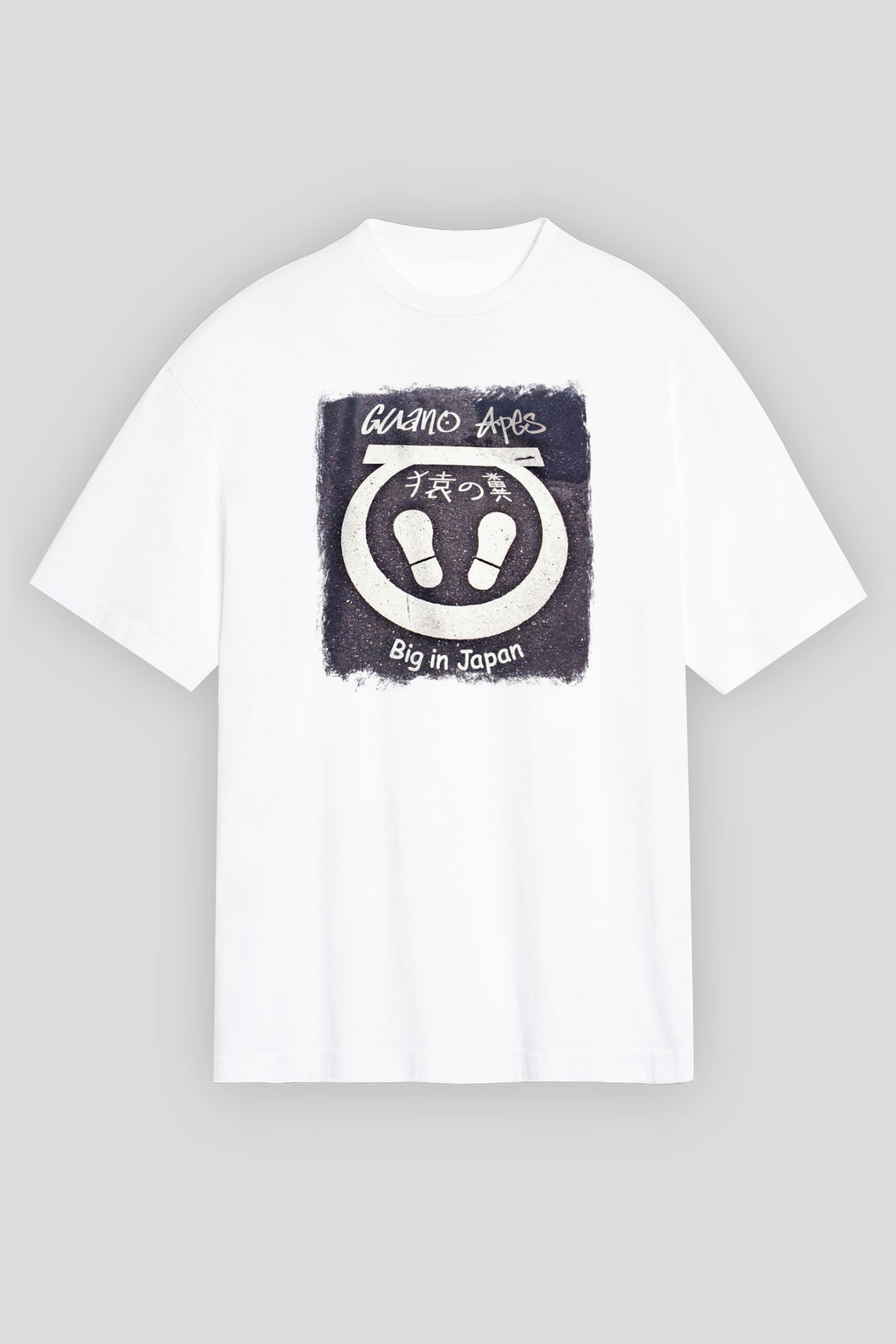 Guano Apes Baskılı Unisex Beyaz Oversize Tişört