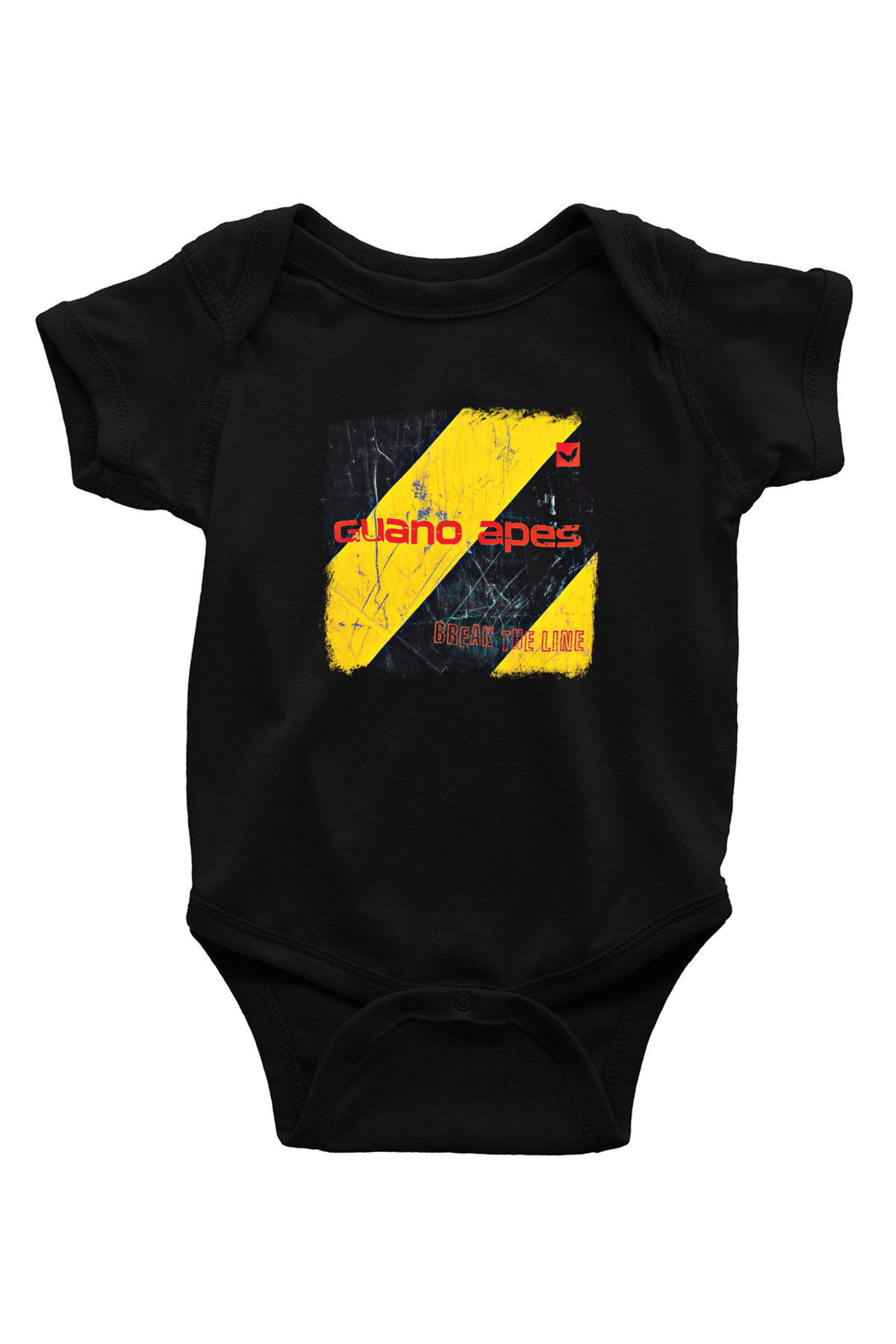 Guano Apes Baskılı Unisex Siyah Bebek Body - Zıbın